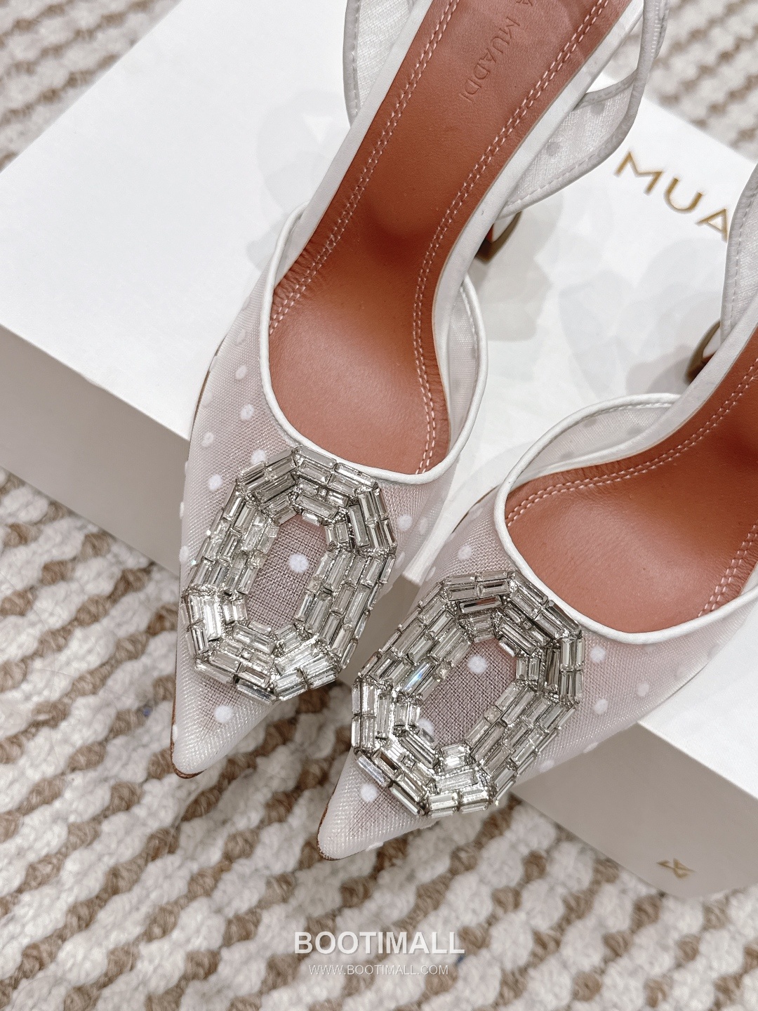 Amina Muaddi Crystal Embellished Slingback Heel 아미나 무아디 크리스탈 슬링백 힐 9.5cm 8