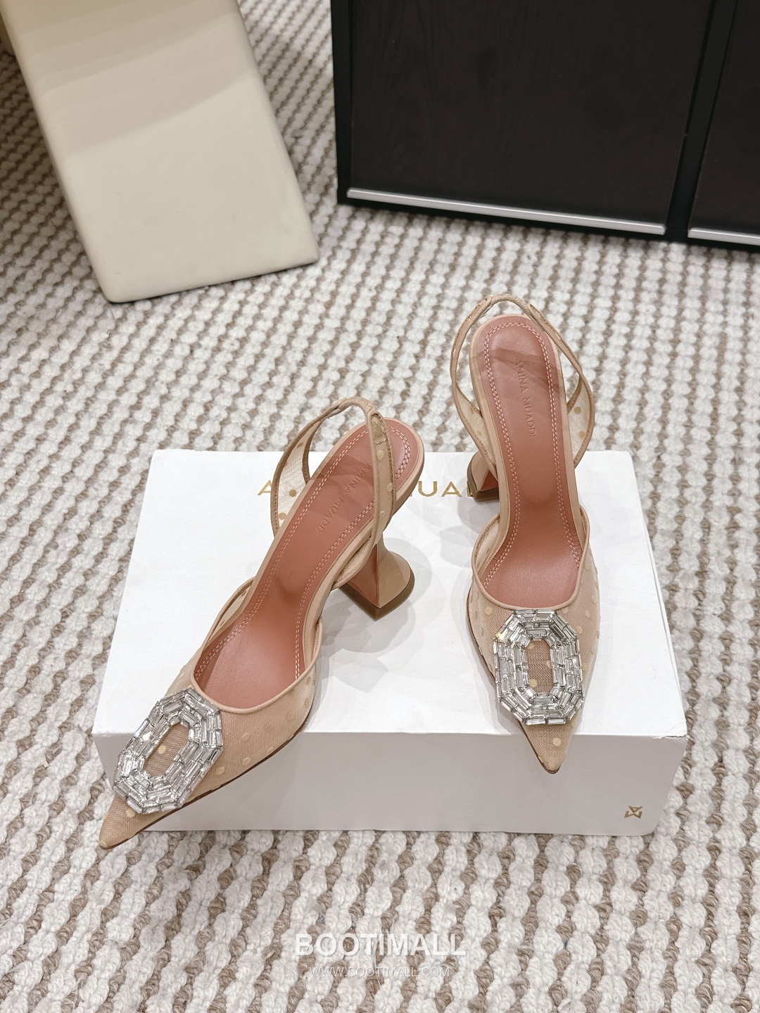 Amina Muaddi Crystal Embellished Slingback Heel 아미나 무아디 크리스탈 슬링백 힐 9.5cm 4