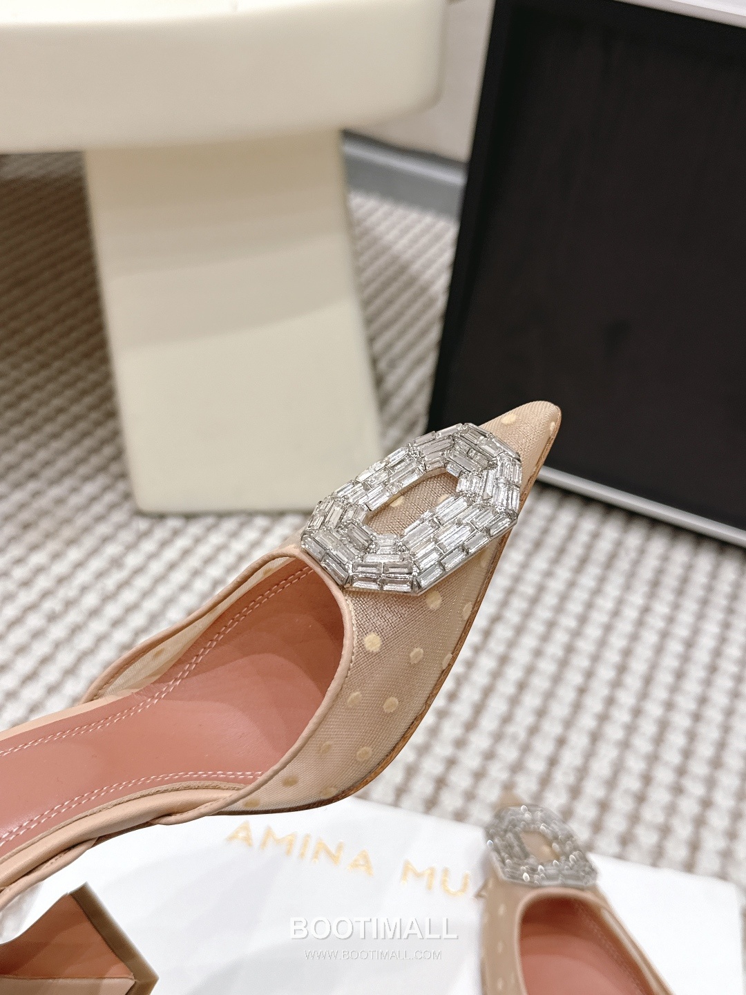 Amina Muaddi Crystal Embellished Slingback Heel 아미나 무아디 크리스탈 슬링백 힐 9.5cm 8