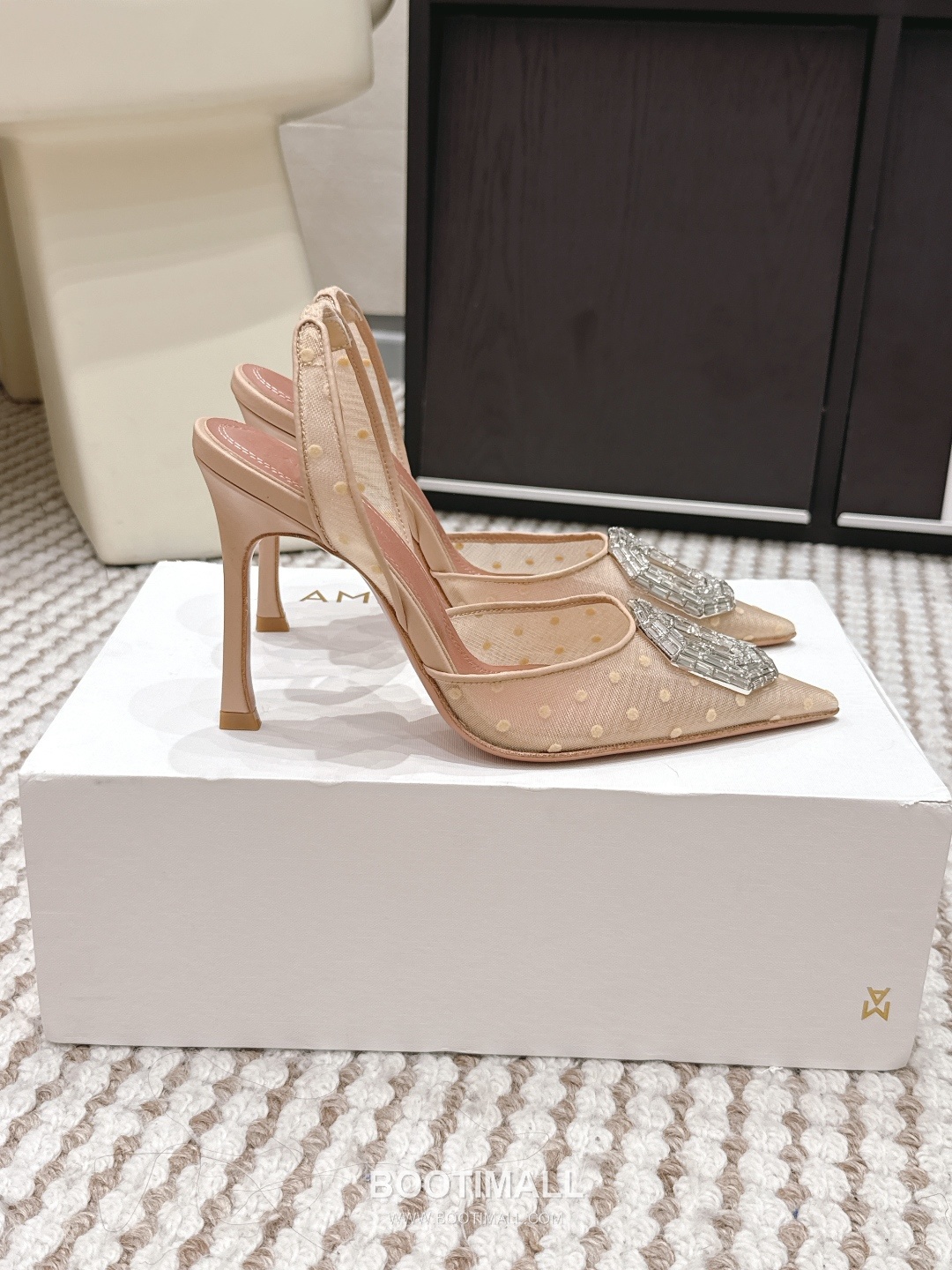 Amina Muaddi Crystal Embellished Slingback Heel 아미나 무아디 크리스탈 슬링백 힐 9.5cm 2