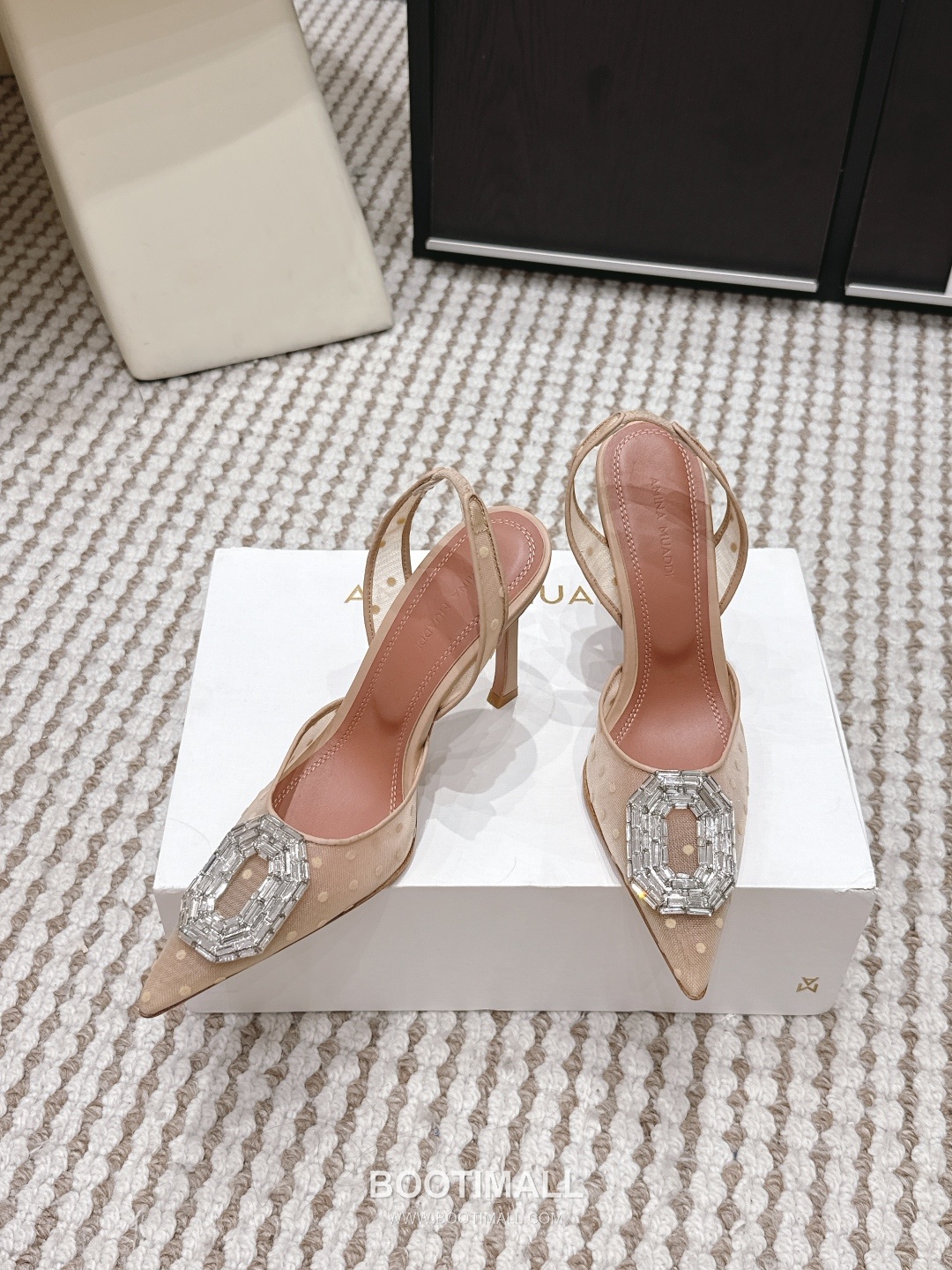 Amina Muaddi Crystal Embellished Slingback Heel 아미나 무아디 크리스탈 슬링백 힐 9.5cm 4