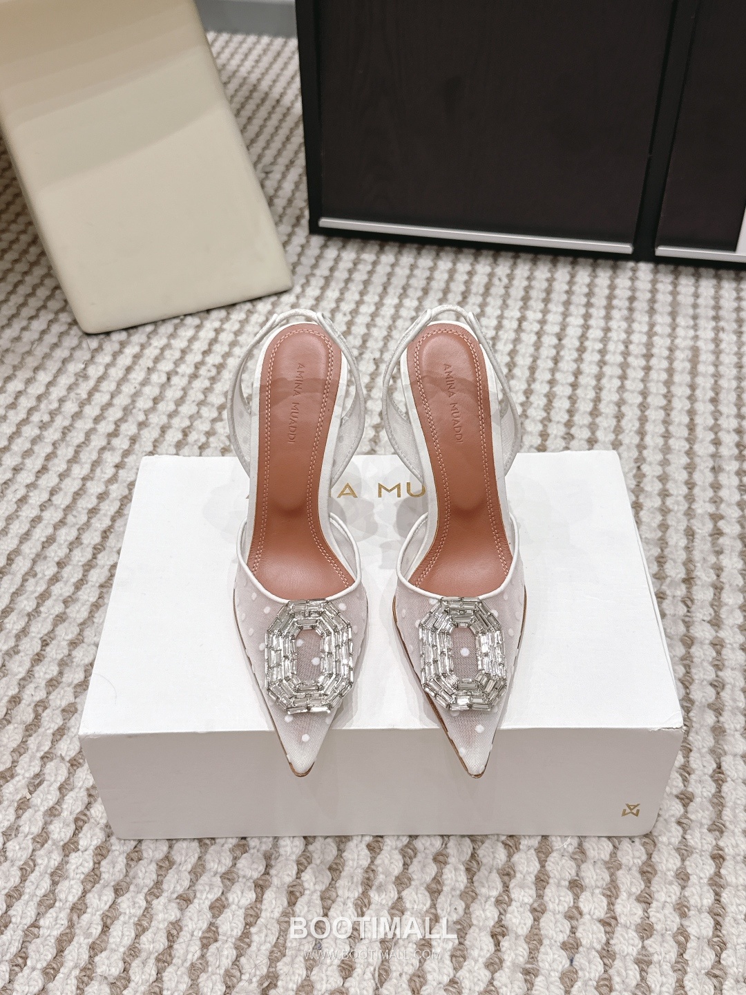 Amina Muaddi Crystal Embellished Slingback Heel 아미나 무아디 크리스탈 슬링백 힐 9.5cm 1