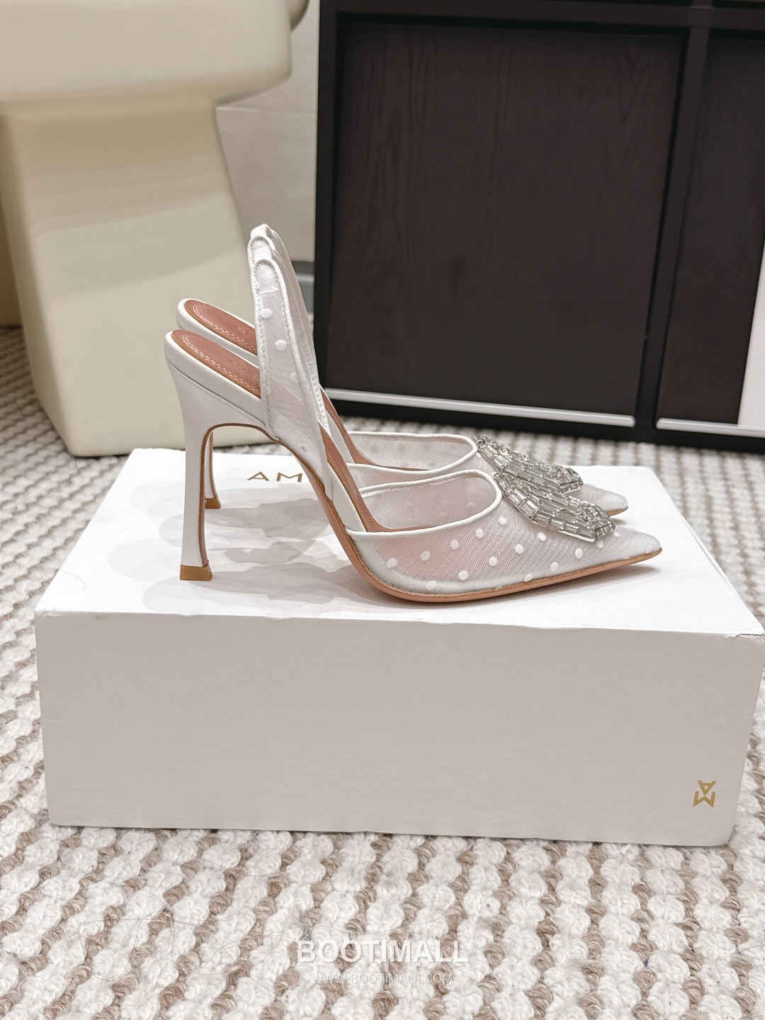 Amina Muaddi Crystal Embellished Slingback Heel 아미나 무아디 크리스탈 슬링백 힐 9.5cm 2