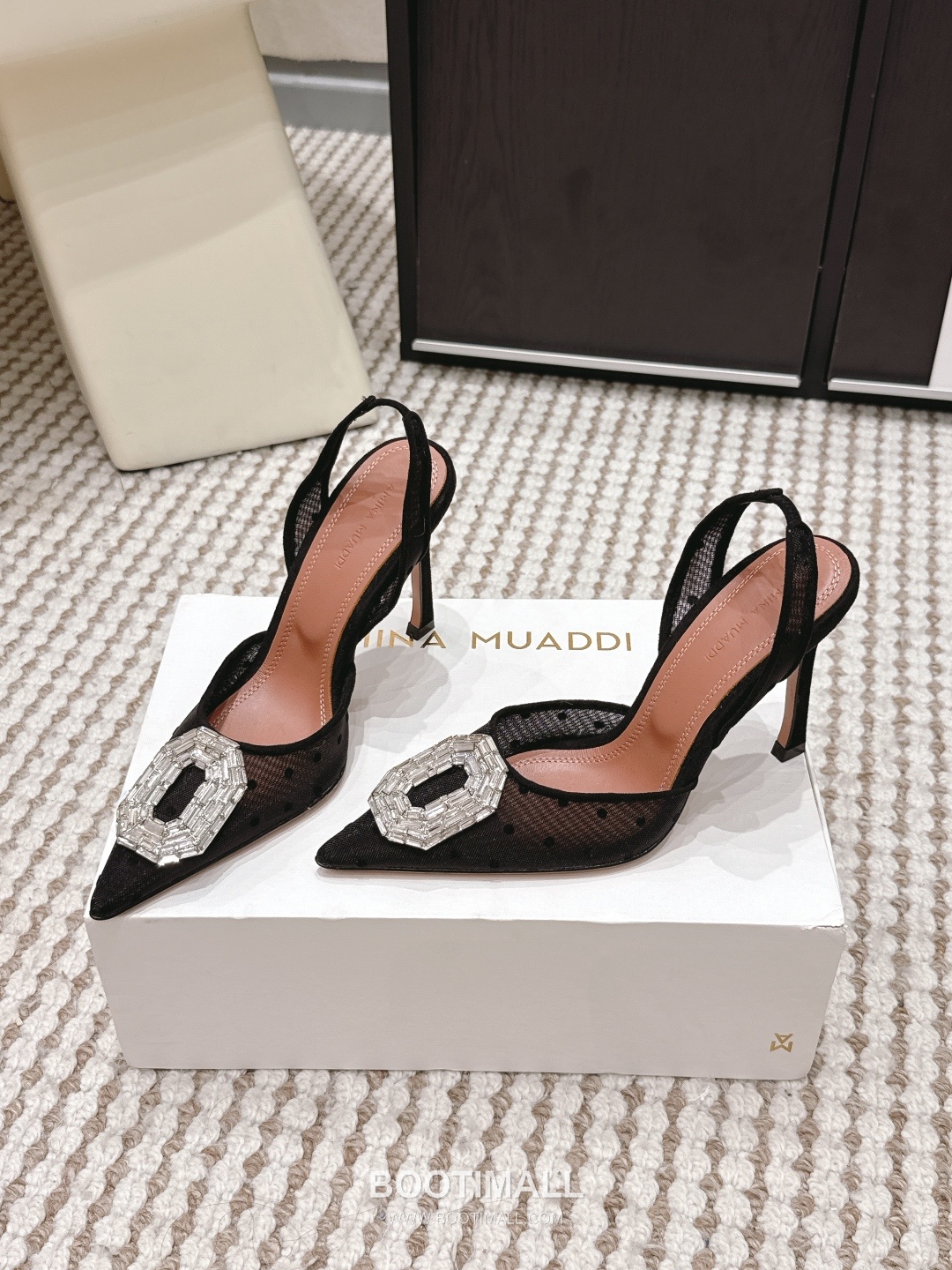 Crystal Mesh Pointed Slingback Clear Sandals 크리스털 메쉬 포인티드 슬링백 클리어 샌들 3