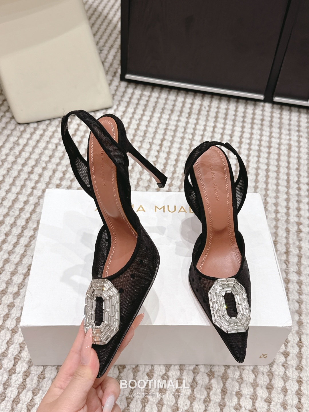 Crystal Mesh Pointed Slingback Clear Sandals 크리스털 메쉬 포인티드 슬링백 클리어 샌들 5