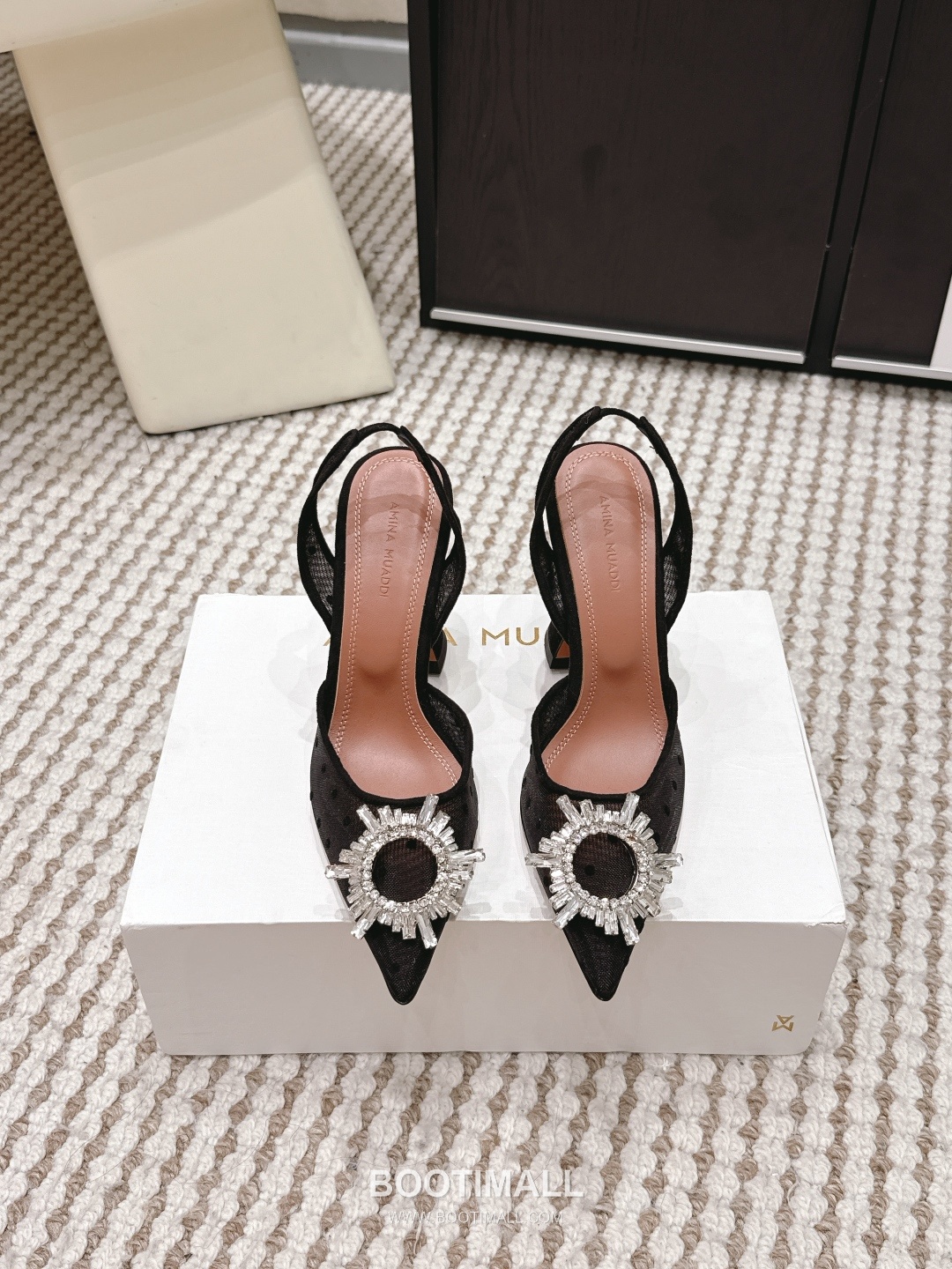 Amina Muaddi Crystal Embellished Slingback Heel 아미나 무아디 크리스탈 슬링백 힐 9.5cm 1