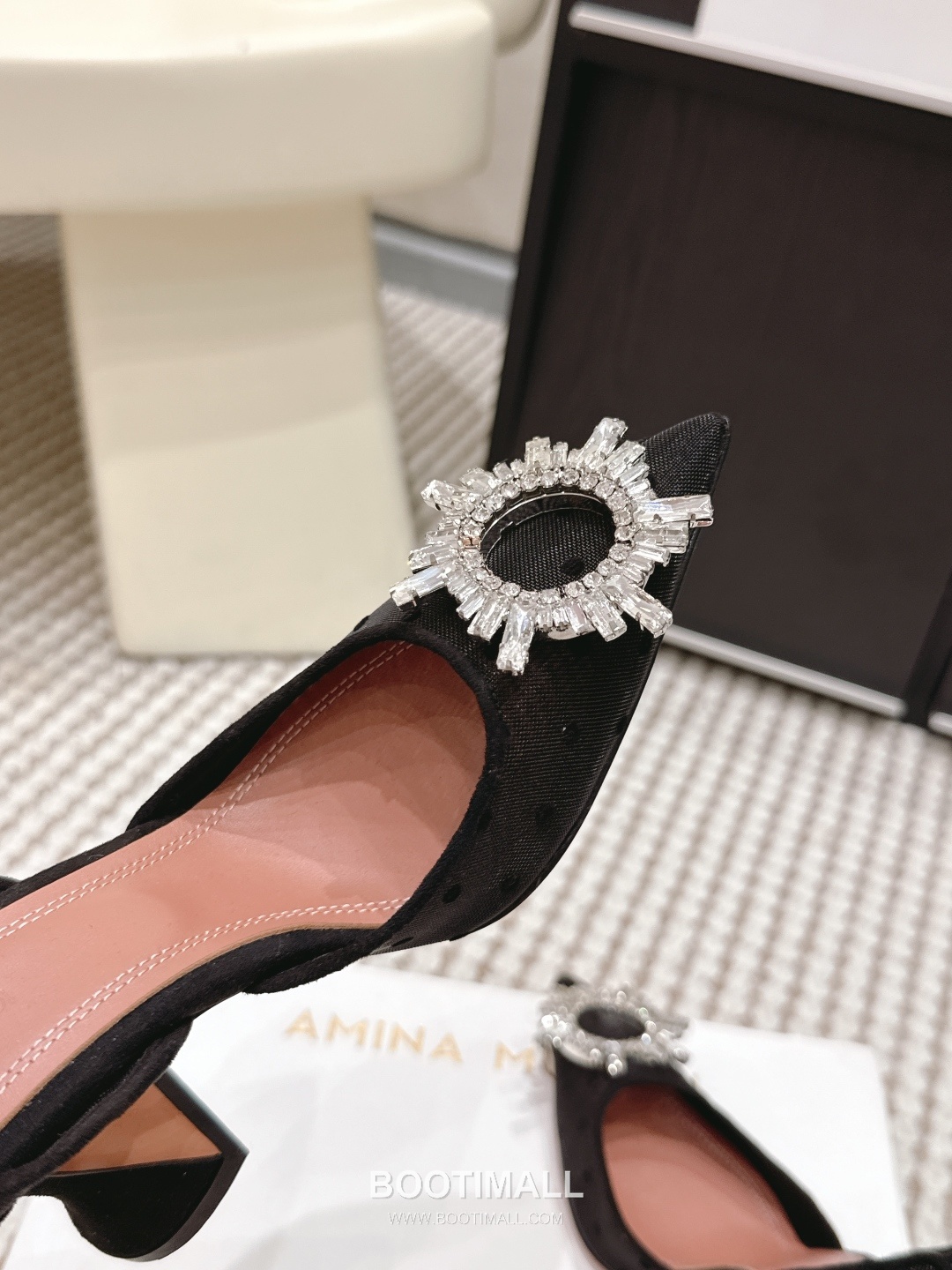 Amina Muaddi Crystal Embellished Slingback Heel 아미나 무아디 크리스탈 슬링백 힐 9.5cm 6
