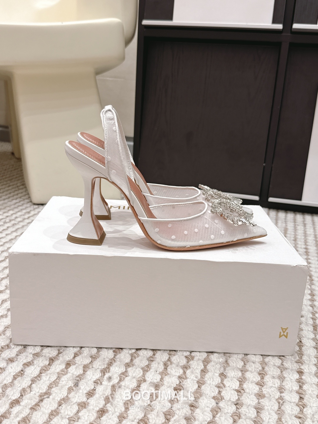 Amina Muaddi Crystal Embellished Slingback Heel 아미나 무아디 크리스탈 슬링백 힐 9.5cm 2