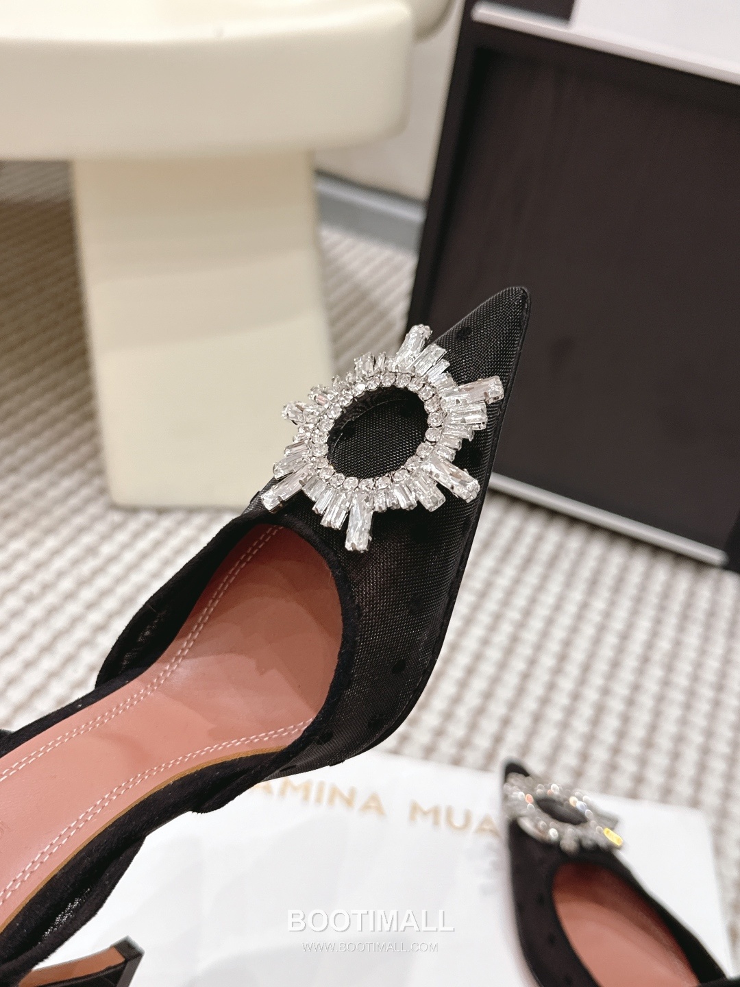 Amina Muaddi Crystal Embellished Slingback Heel 아미나 무아디 크리스탈 슬링백 힐 9.5cm 6