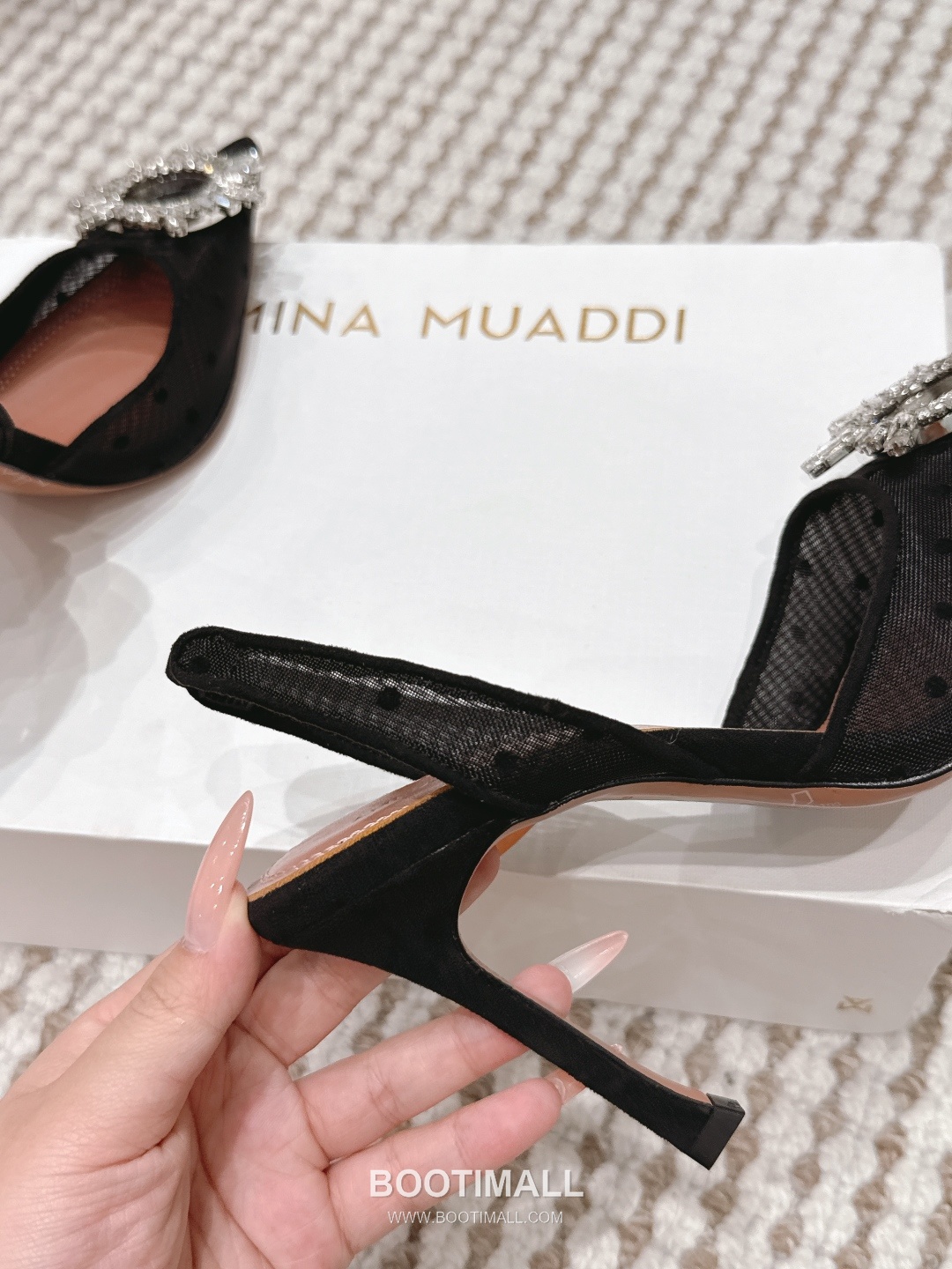 Amina Muaddi Crystal Embellished Slingback Heel 아미나 무아디 크리스탈 슬링백 힐 9.5cm 8