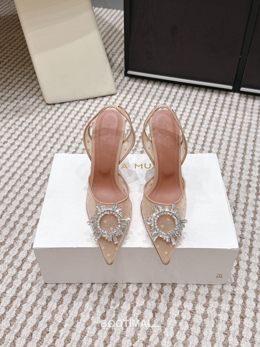 Amina Muaddi Crystal Embellished Slingback Heel 아미나 무아디 크리스탈 슬링백 힐 9.5cm 1