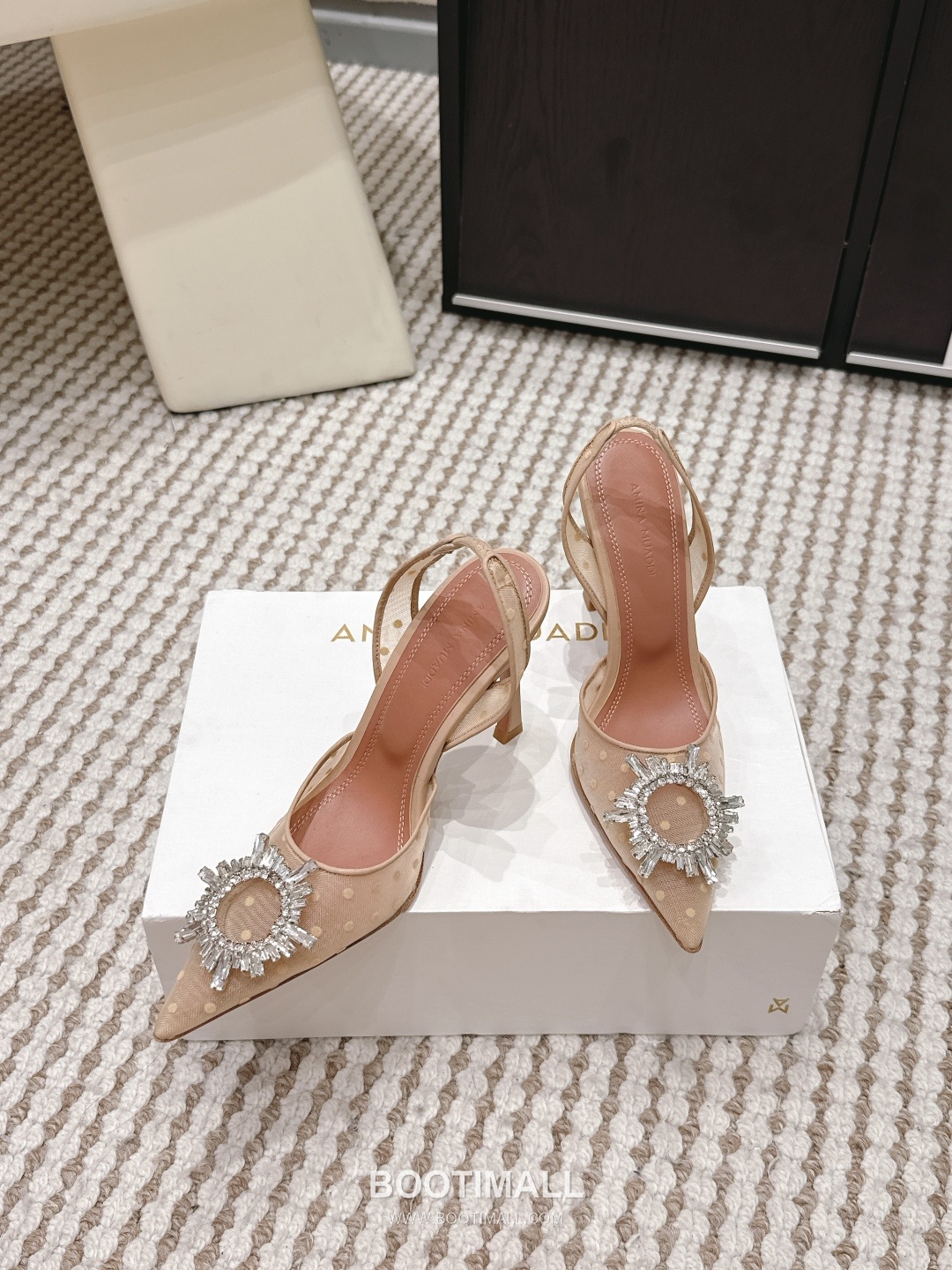 Amina Muaddi Crystal Embellished Slingback Heel 아미나 무아디 크리스탈 슬링백 힐 9.5cm 4