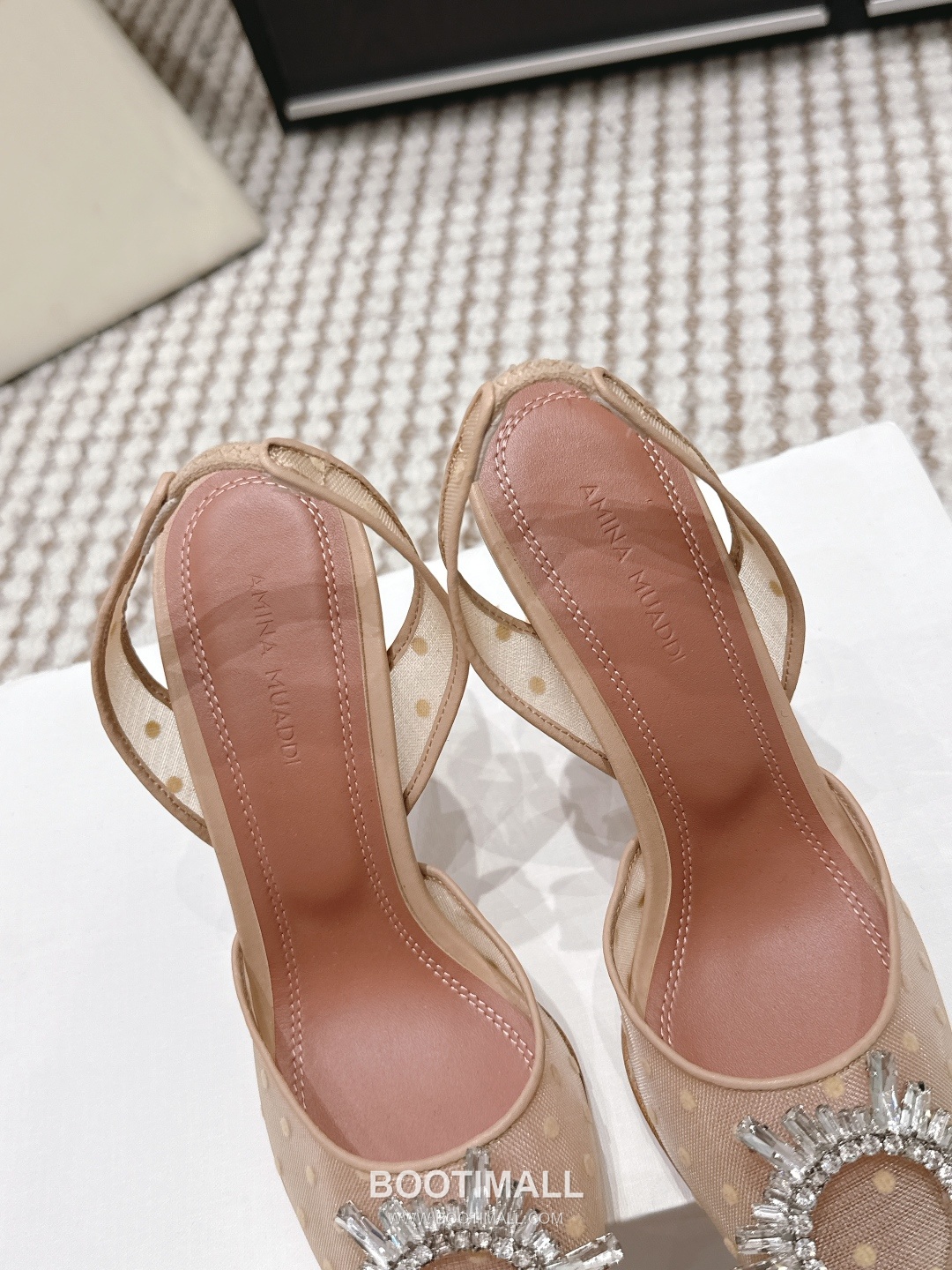 Amina Muaddi Crystal Embellished Slingback Heel 아미나 무아디 크리스탈 슬링백 힐 9.5cm 7
