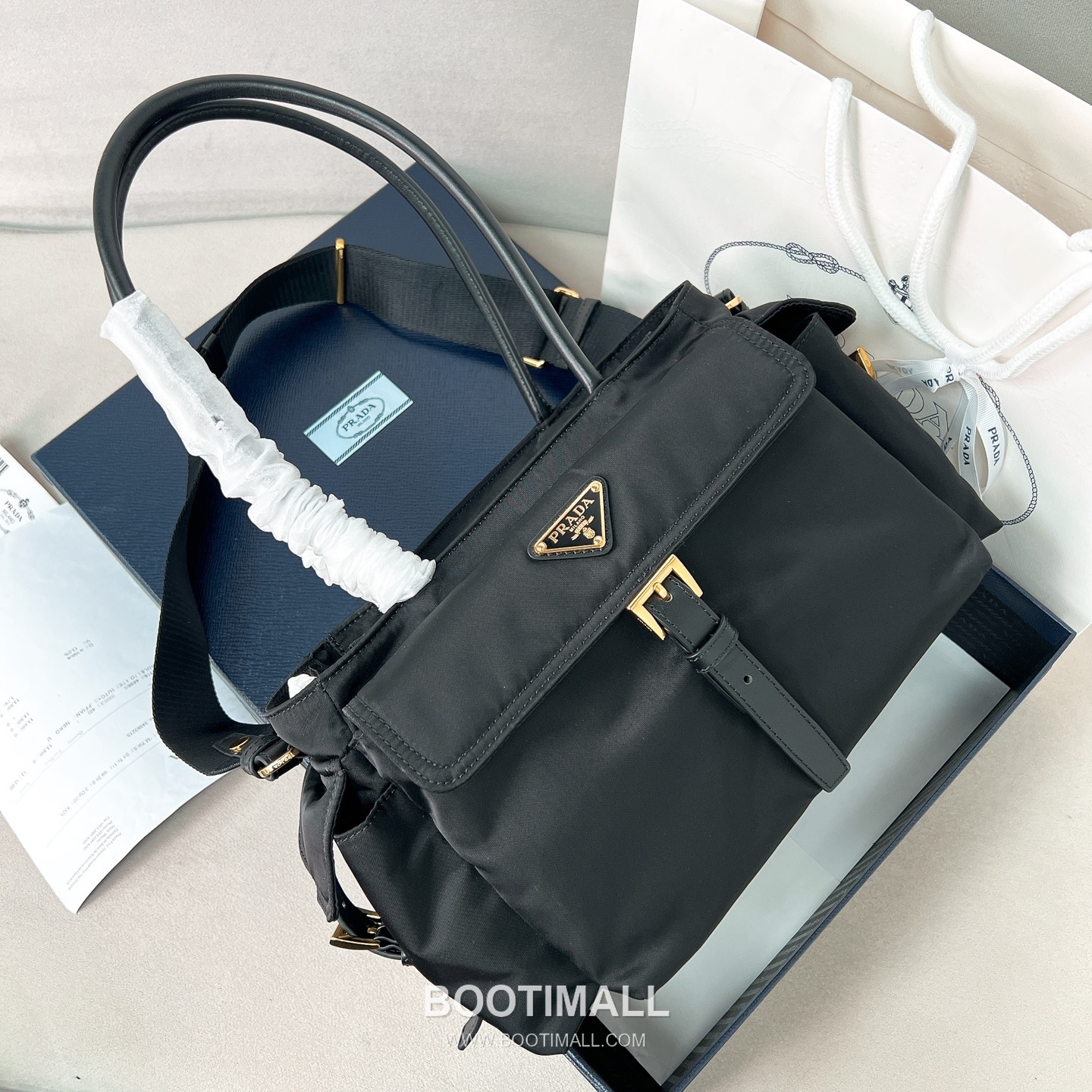 Prada Explore Parachute Nylon Black Handbag 프라다 익스플로어 1BG596 파라슈트 나일론 블랙 토트백 30cm 4