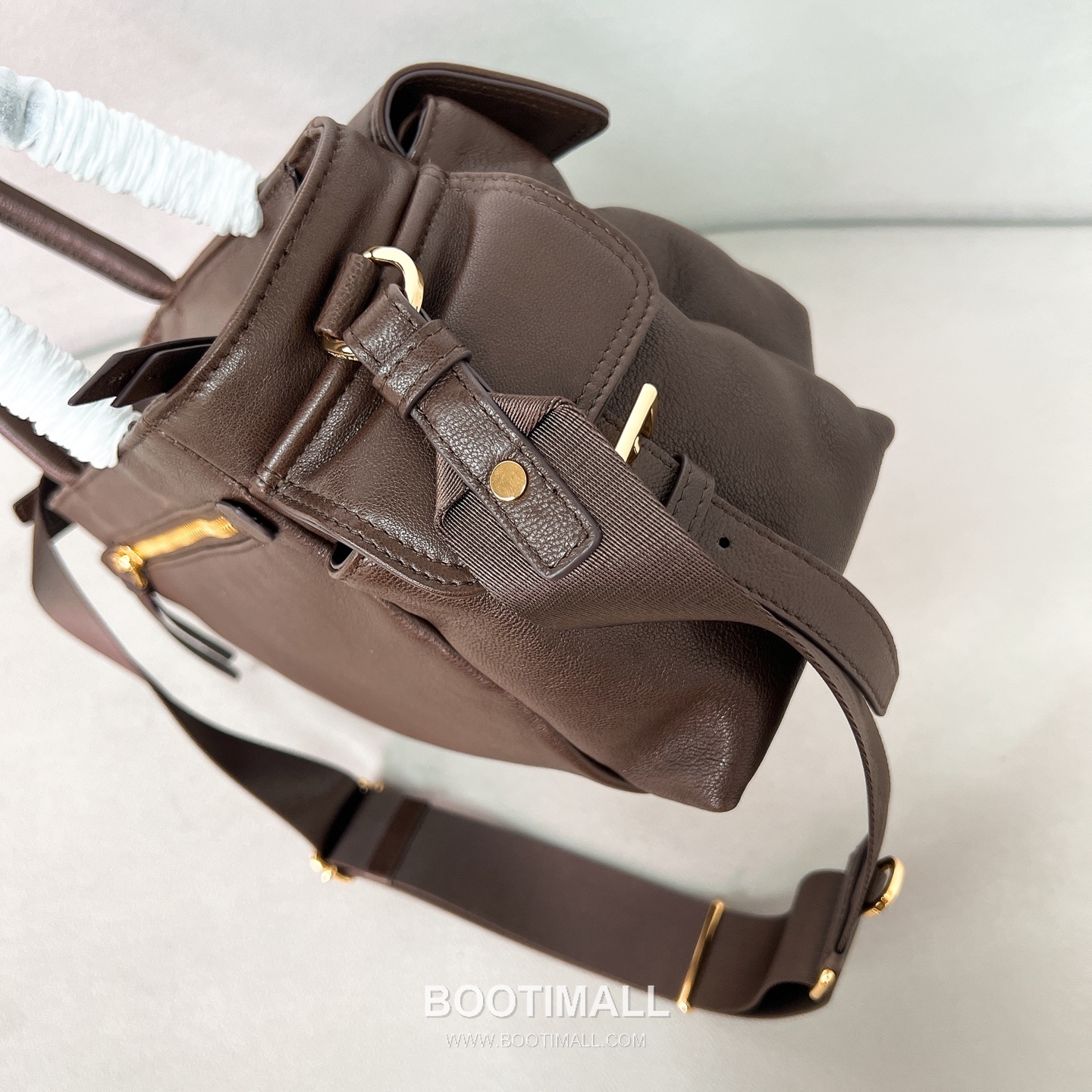 Prada Explore Lambskin Black Handbag 프라다 익스플로어 1BG596 램스킨 브라운 토트백 30cm 3