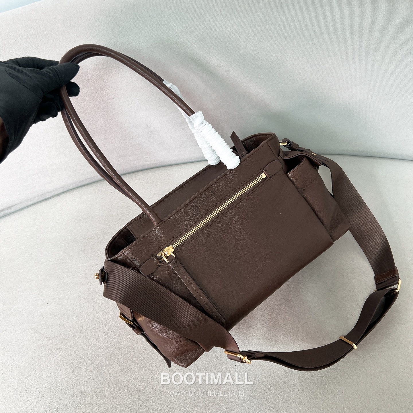 Prada Explore Lambskin Black Handbag 프라다 익스플로어 1BG596 램스킨 브라운 토트백 30cm 4