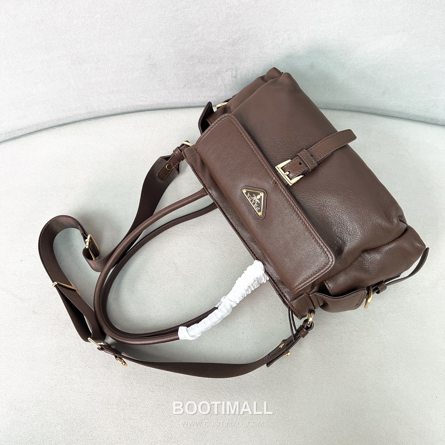 Prada Explore Lambskin Black Handbag 프라다 익스플로어 1BG596 램스킨 브라운 토트백 30cm 5