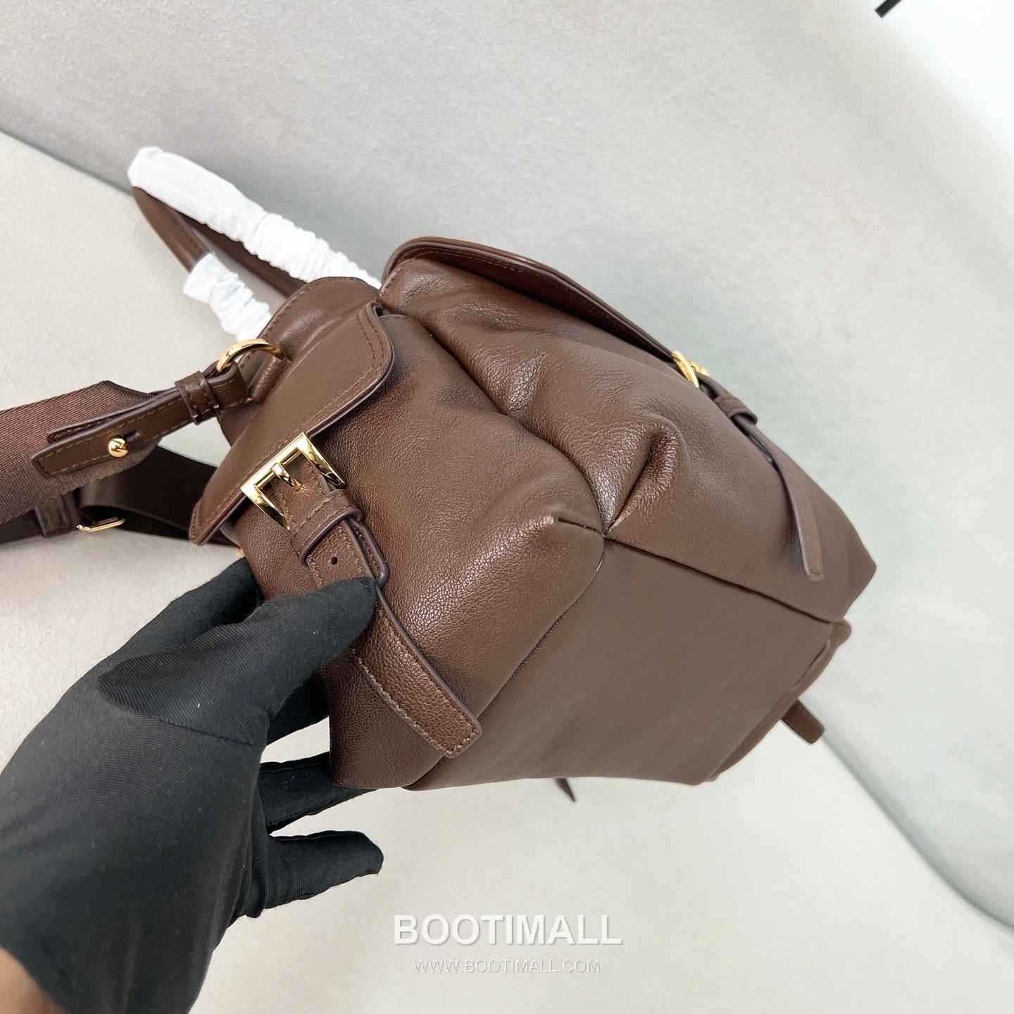 Prada Explore Lambskin Black Handbag 프라다 익스플로어 1BG596 램스킨 브라운 토트백 30cm 7