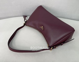 Prada Aimee Cowhide Burgundy Hobo Bag 프라다 에이미 1BC228 소가죽 버건디 호보백 39cm 1
