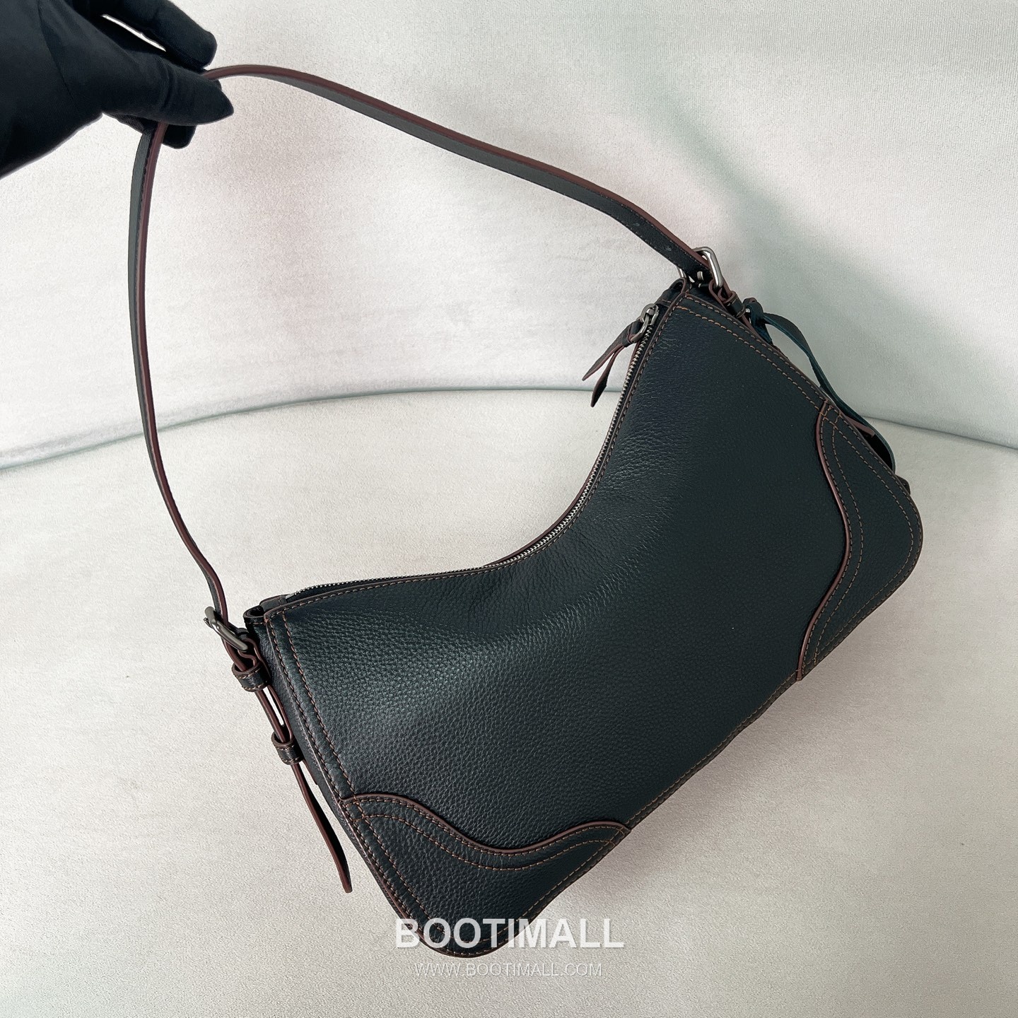 Prada Aimee Deerskin Black Hobo Bag 프라다 에이미 1BC280 디어스킨 블랙 호보백 36cm 5