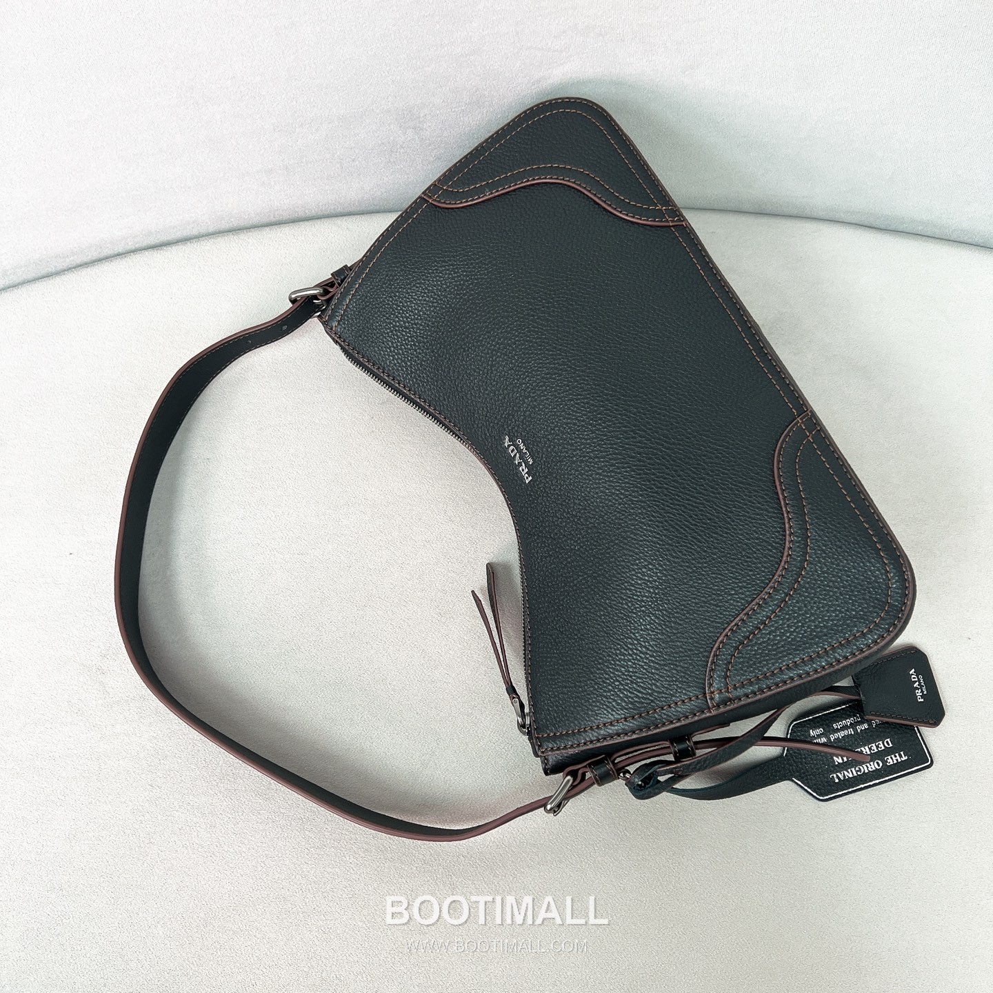Prada Aimee Deerskin Black Hobo Bag 프라다 에이미 1BC280 디어스킨 블랙 호보백 36cm 6