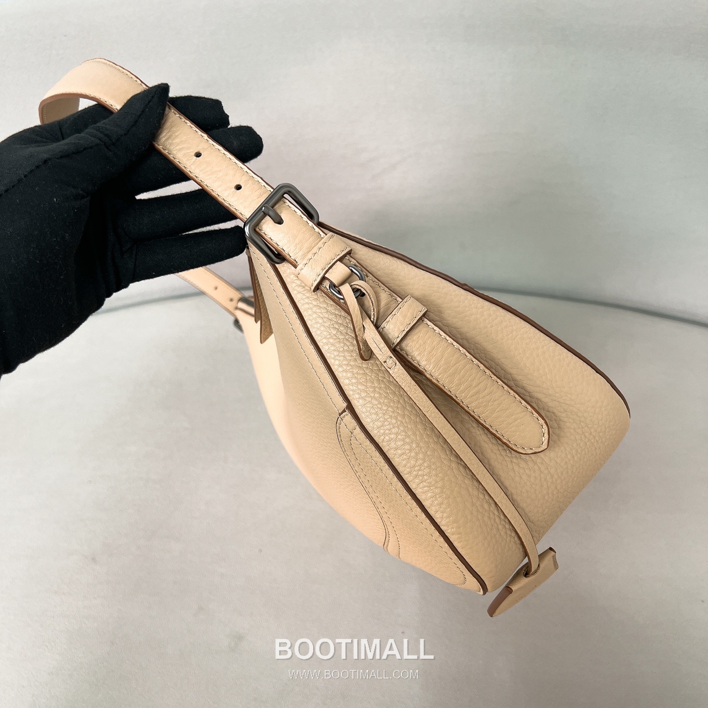 Prada Aimee Deerskin Milk Tea Beige Hobo Bag 프라다 에이미 1BC280 디어스킨 밀크티 베이지 호보백 36cm 5