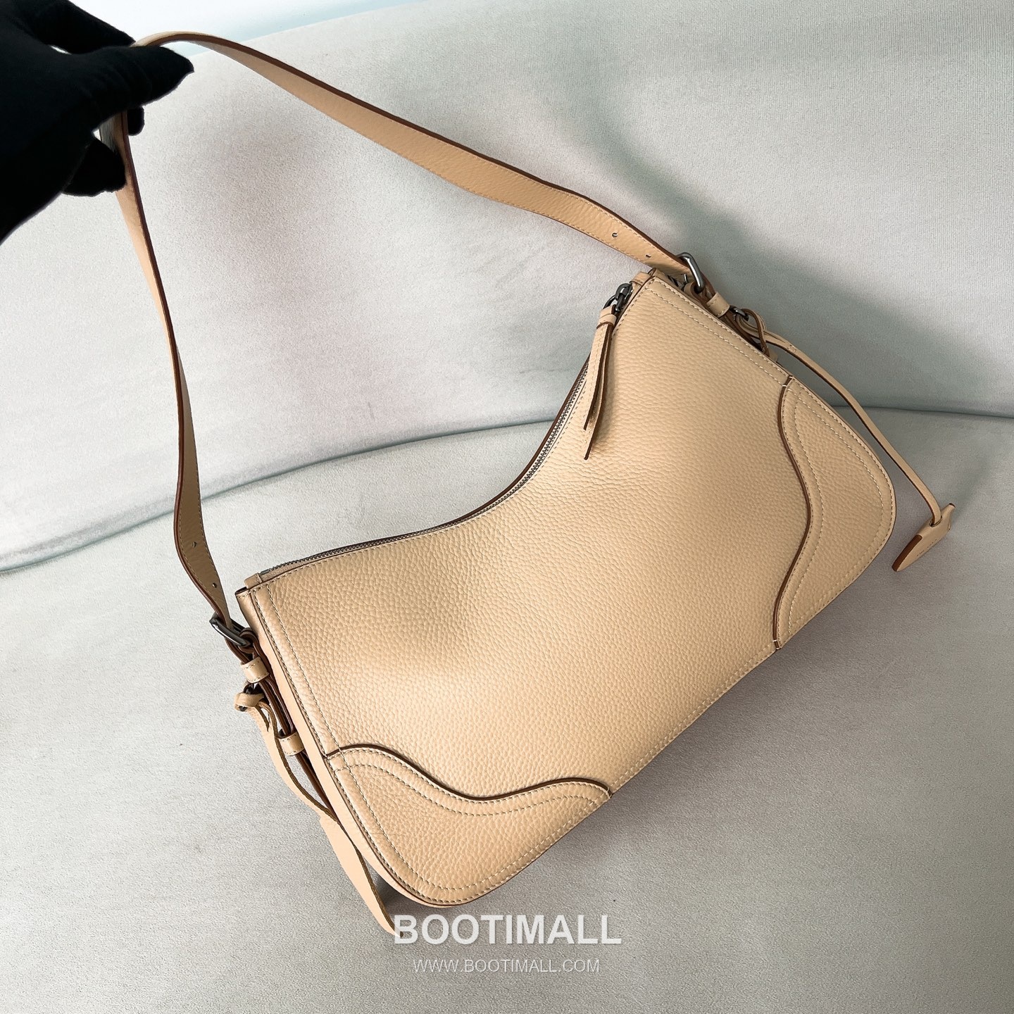 Prada Aimee Deerskin Milk Tea Beige Hobo Bag 프라다 에이미 1BC280 디어스킨 밀크티 베이지 호보백 36cm 6