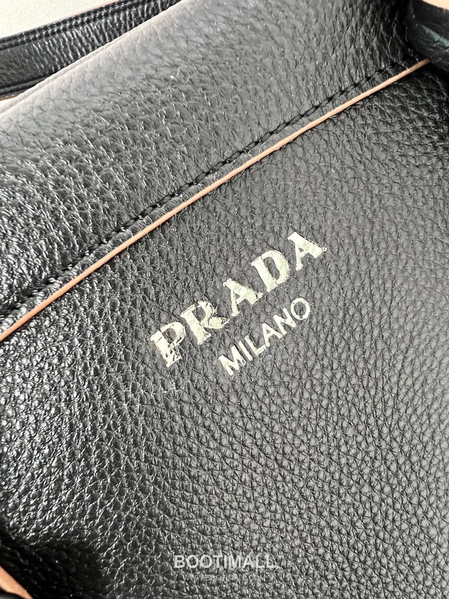 Prada Pebbled Tote Deerskin Black Bag 프라다 1BG604 페블 토트 디어스킨 블랙 35cm 8