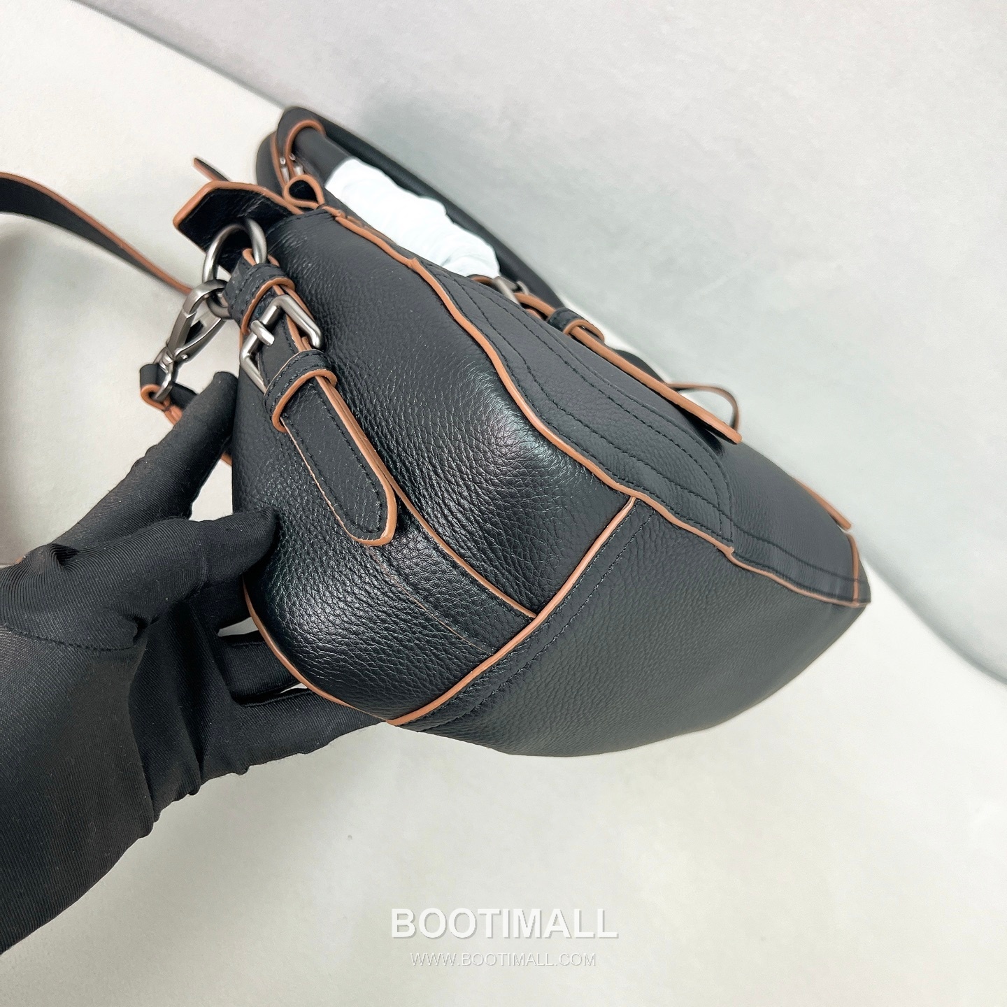 Prada Pebbled Tote Deerskin Black Bag 프라다 1BG604 페블 토트 디어스킨 블랙 35cm 9