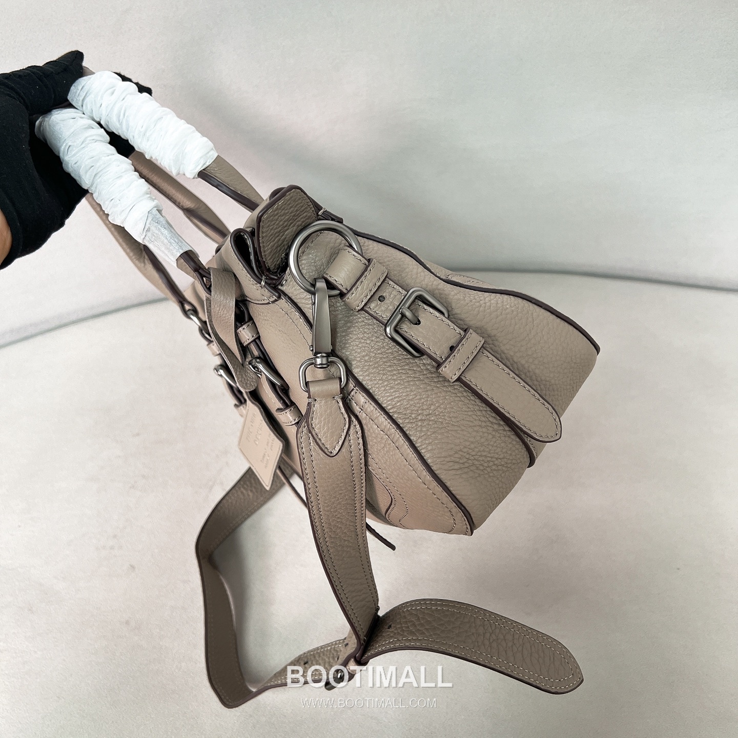 Prada Pebbled Tote Deerskin Taupe Bag 프라다 1BG604 페블드 토트 디어스킨 토프 35cm 4