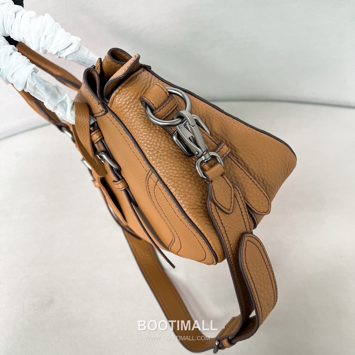 Prada Pebbled Deerskin Caramel Tote Bag 프라다 1BG604 페블드 디어스킨 카라멜 토트백 35cm 4