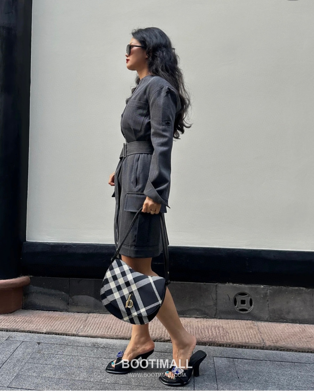 Burberry Check Wool Curved 330170 Beige Shoulder Bag 버버리 체크 울 커브드 330170 베이지 숄더백 26cm 6