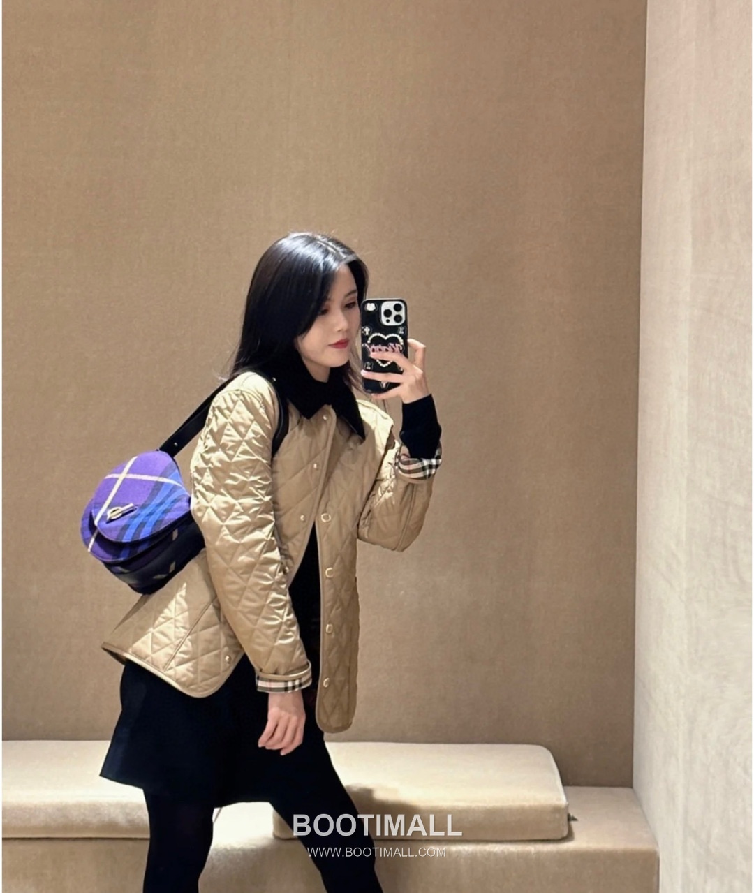 Burberry Check Wool Curved 330170 Beige Shoulder Bag 버버리 체크 울 커브드 330170 베이지 숄더백 26cm 7