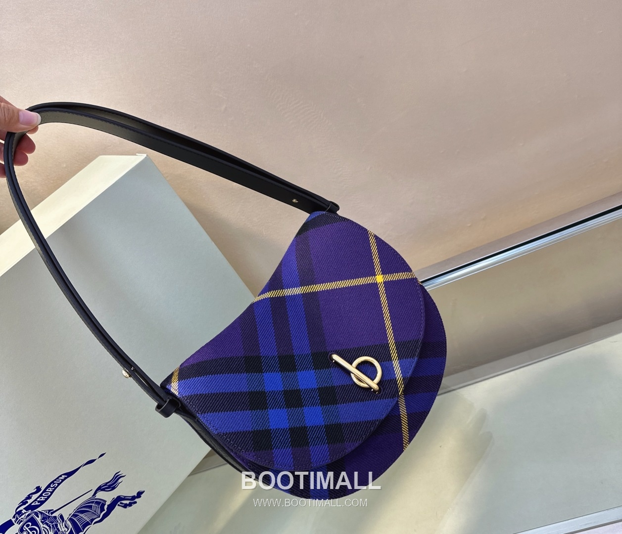 Burberry Check Wool Curved 330170 Beige Shoulder Bag 버버리 체크 울 커브드 330170 베이지 숄더백 26cm 15