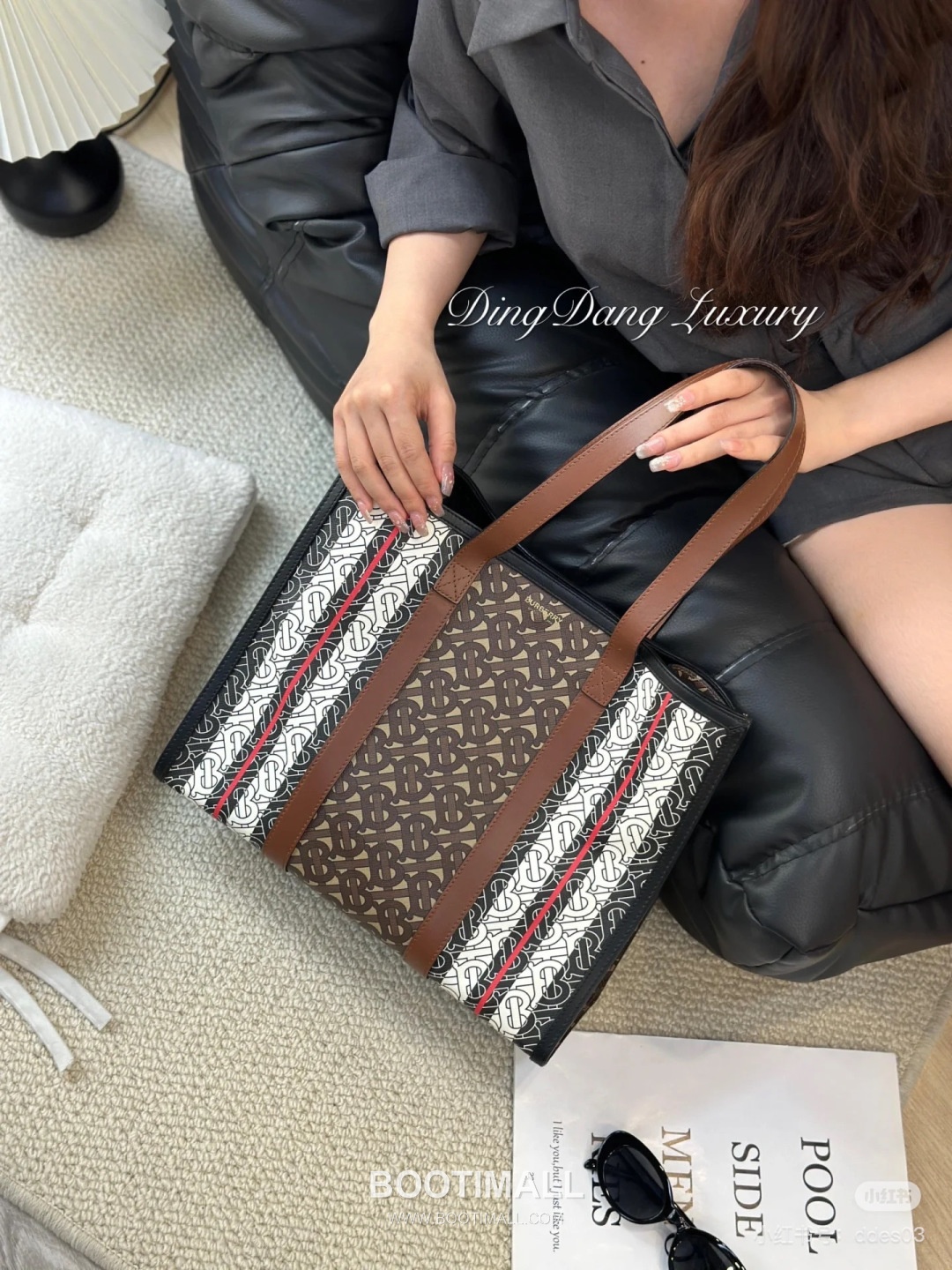 Burberry Eco Canvas 383155 Tote Bag 버버리 에코 캔버스 383155 토트백 35cm 2