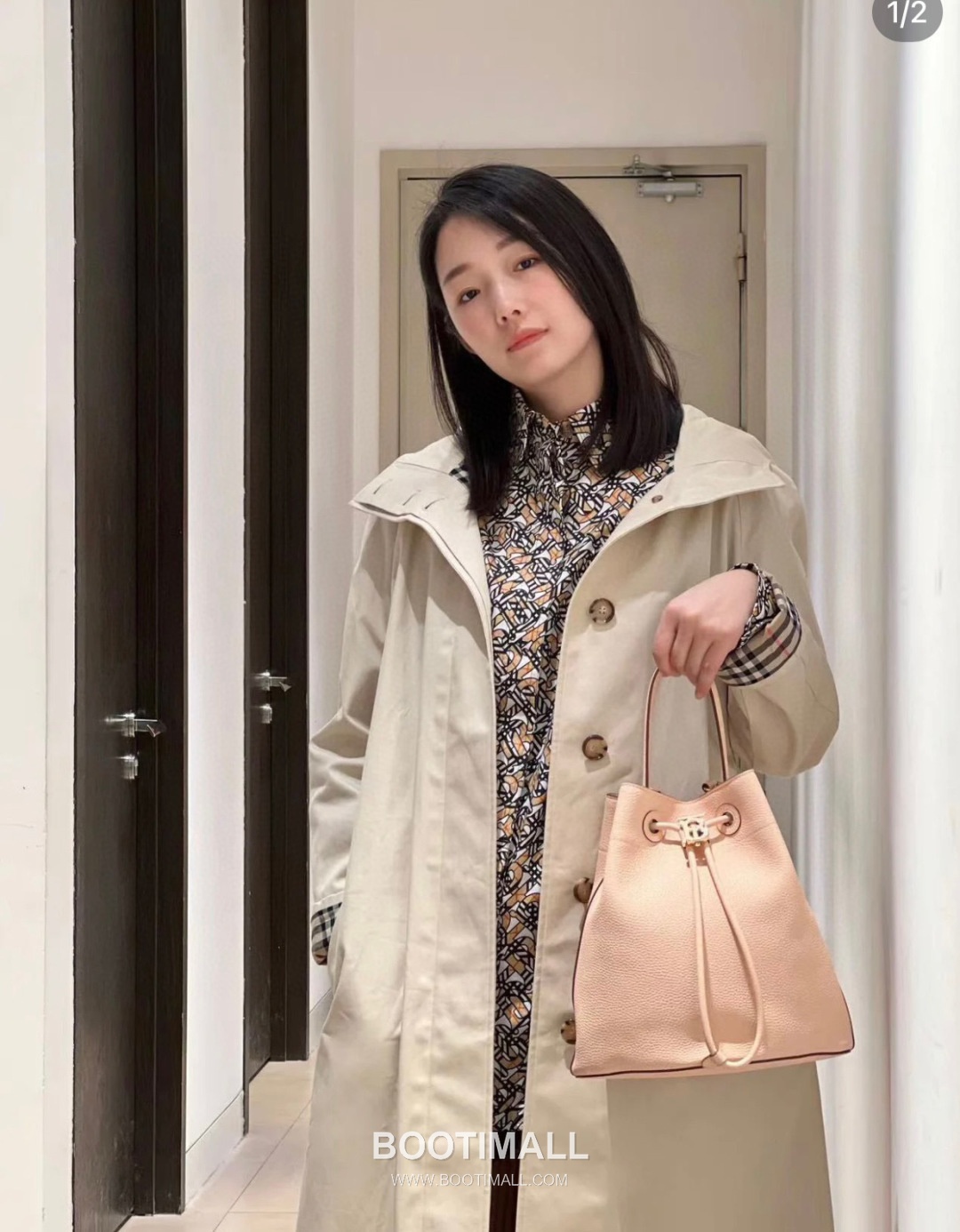 Burberry TB Thomas Bucket Grained Calfskin Bag 버버리 TB 토마스 버킷 그레인드 카프스킨 26cm 5