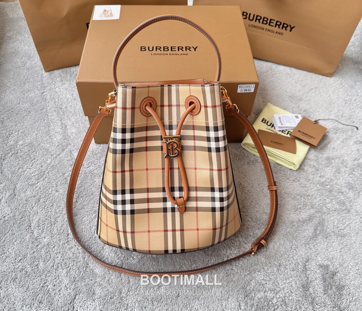 Burberry Vintage Check Bucket Brown Bag 버버리 빈티지 체크 버킷 6911630 브라운 26cm 1