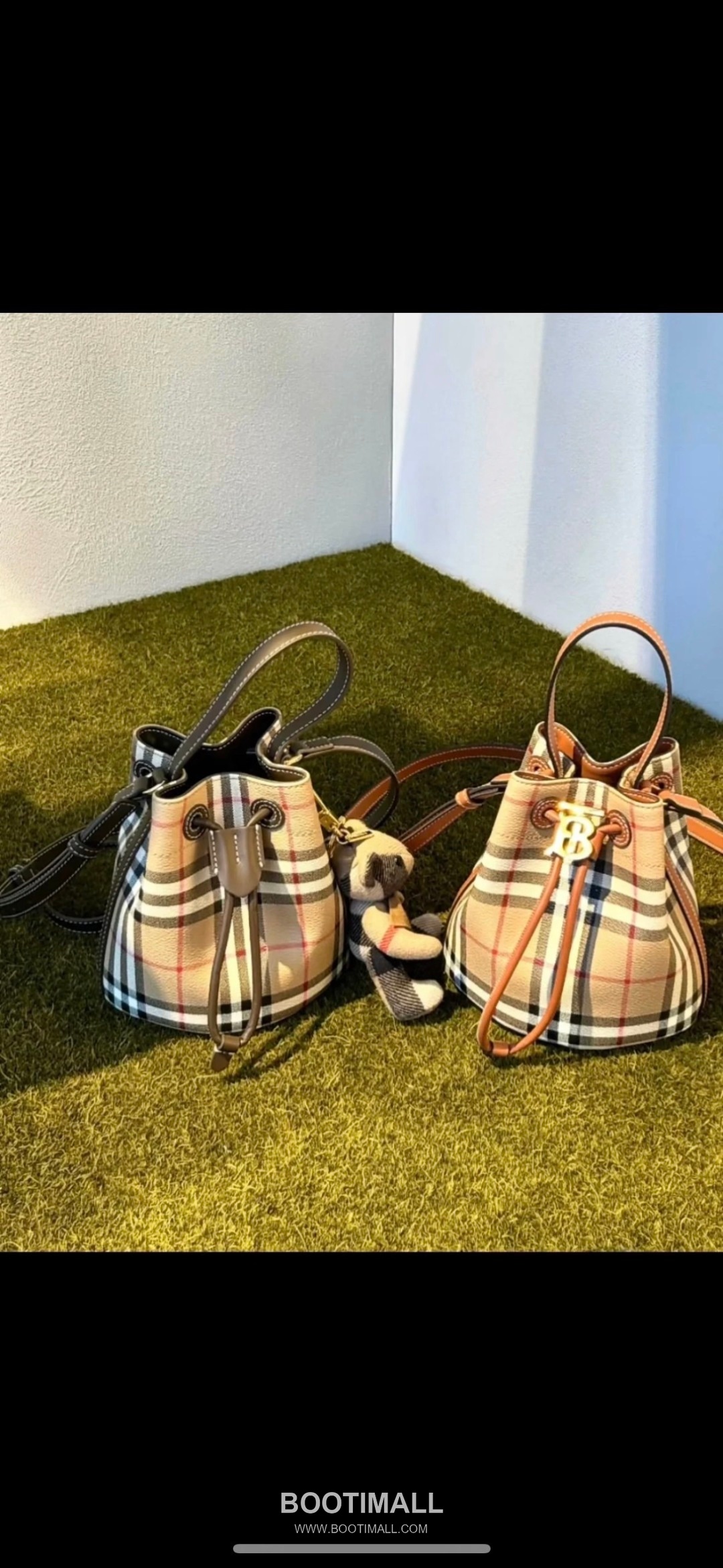 Burberry 184160 Small Bucket Eco-Friendly Synthetic New Color Bag 버버리 184160 스몰 버킷 친환경 합성 소재 뉴 컬러 18.5cm 4