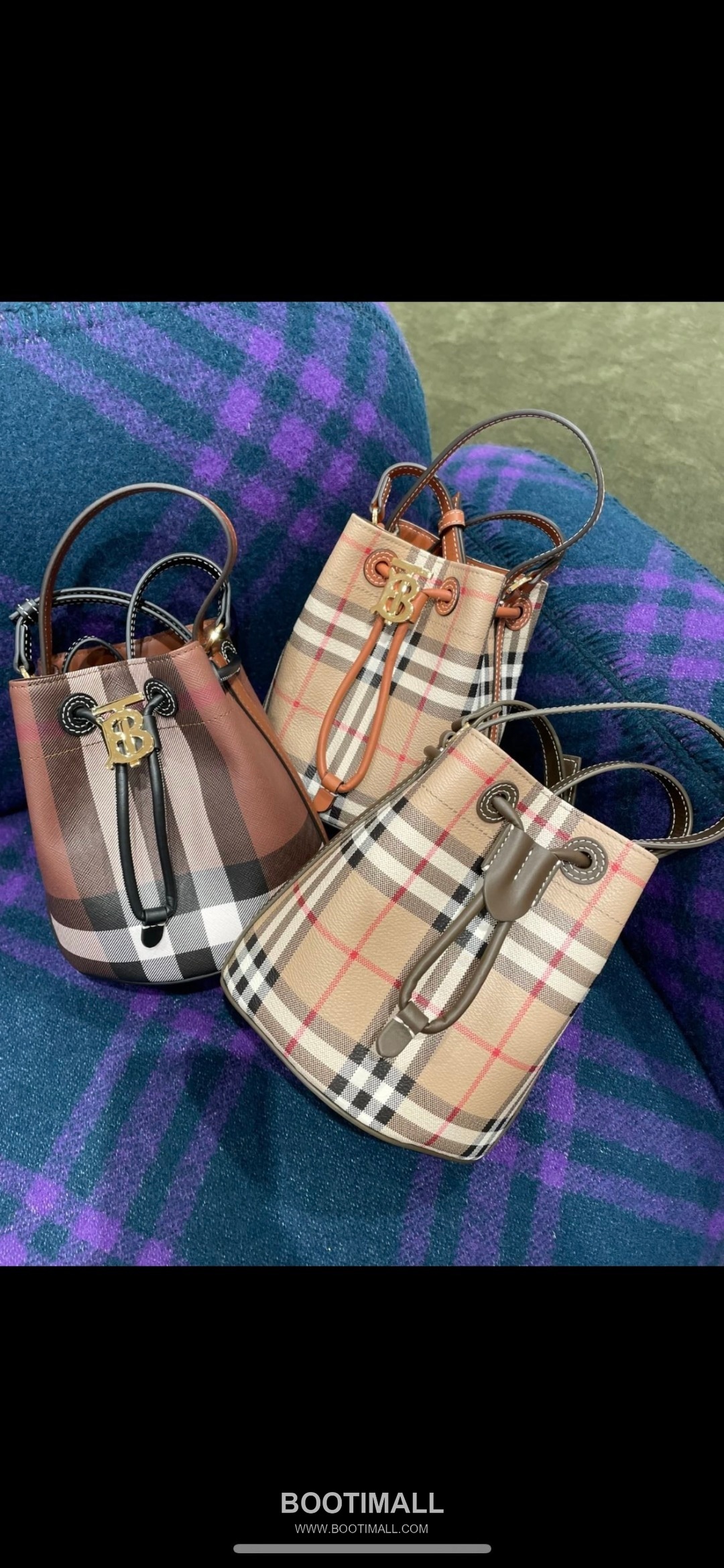 Burberry 184160 Small Bucket Eco-Friendly Synthetic New Color Bag 버버리 184160 스몰 버킷 친환경 합성 소재 뉴 컬러 18.5cm 7
