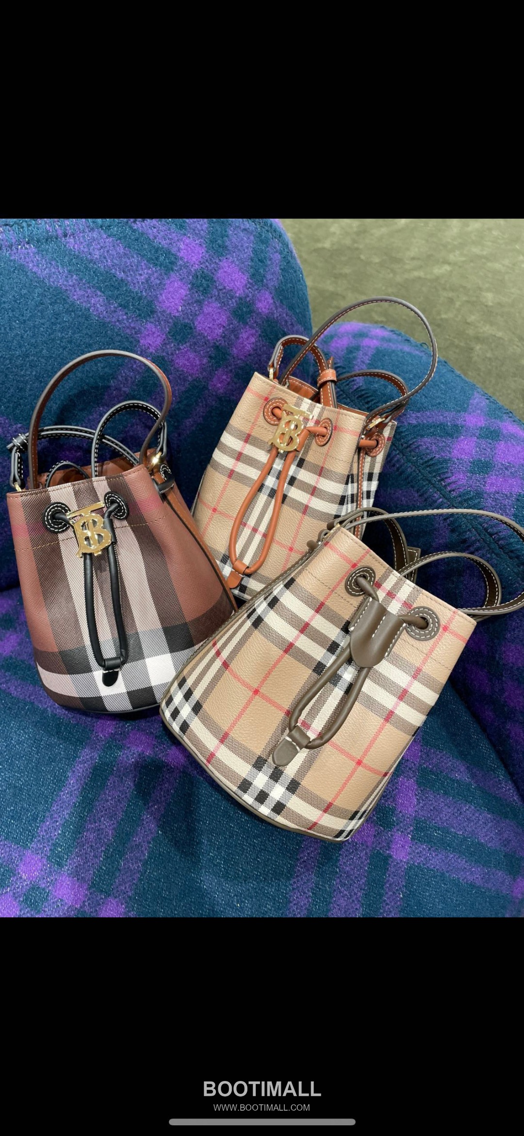 Burberry 184160 Small Bucket Eco-Friendly Synthetic New Color Bag 버버리 184160 스몰 버킷 친환경 합성 소재 뉴 컬러 18.5cm 3