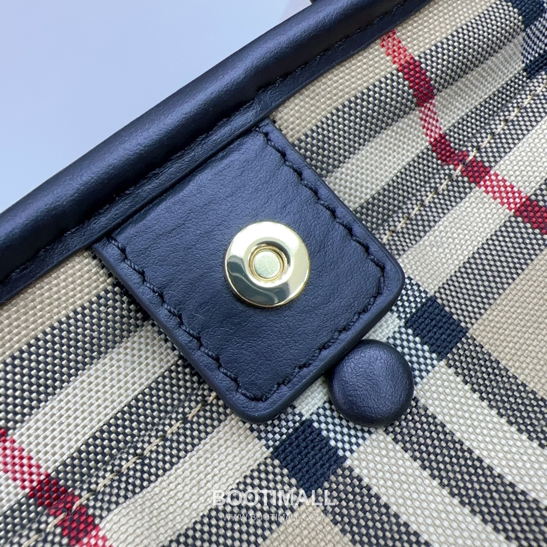 Burberry Check Canvas 246145 Cotton Beige Tote Bag 버버리 체크 캔버스 246145 코튼 베이지 토트백 27cm 14