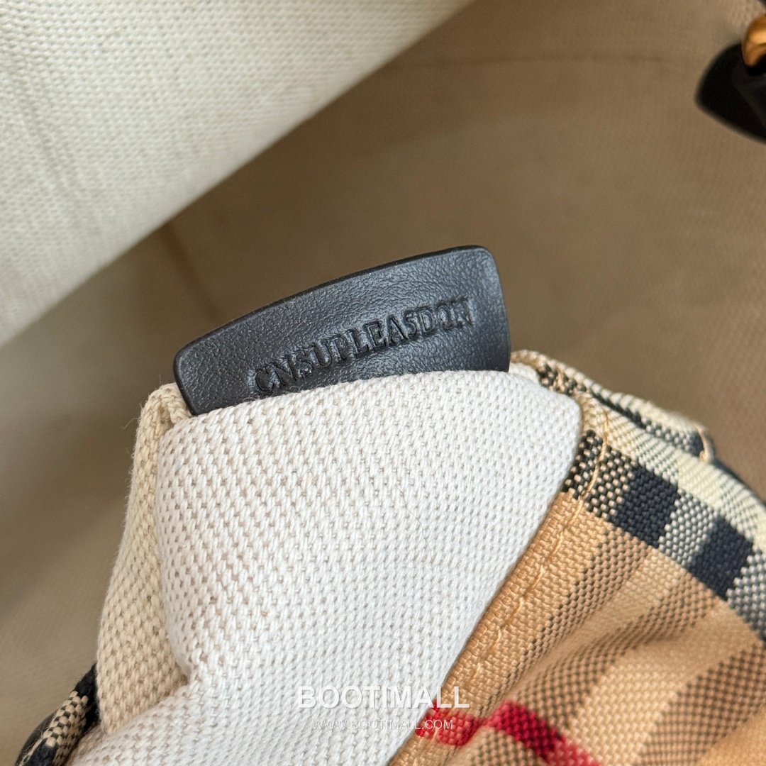 Burberry Check Canvas 246145 Cotton Beige Tote Bag 버버리 체크 캔버스 246145 코튼 베이지 토트백 27cm 17