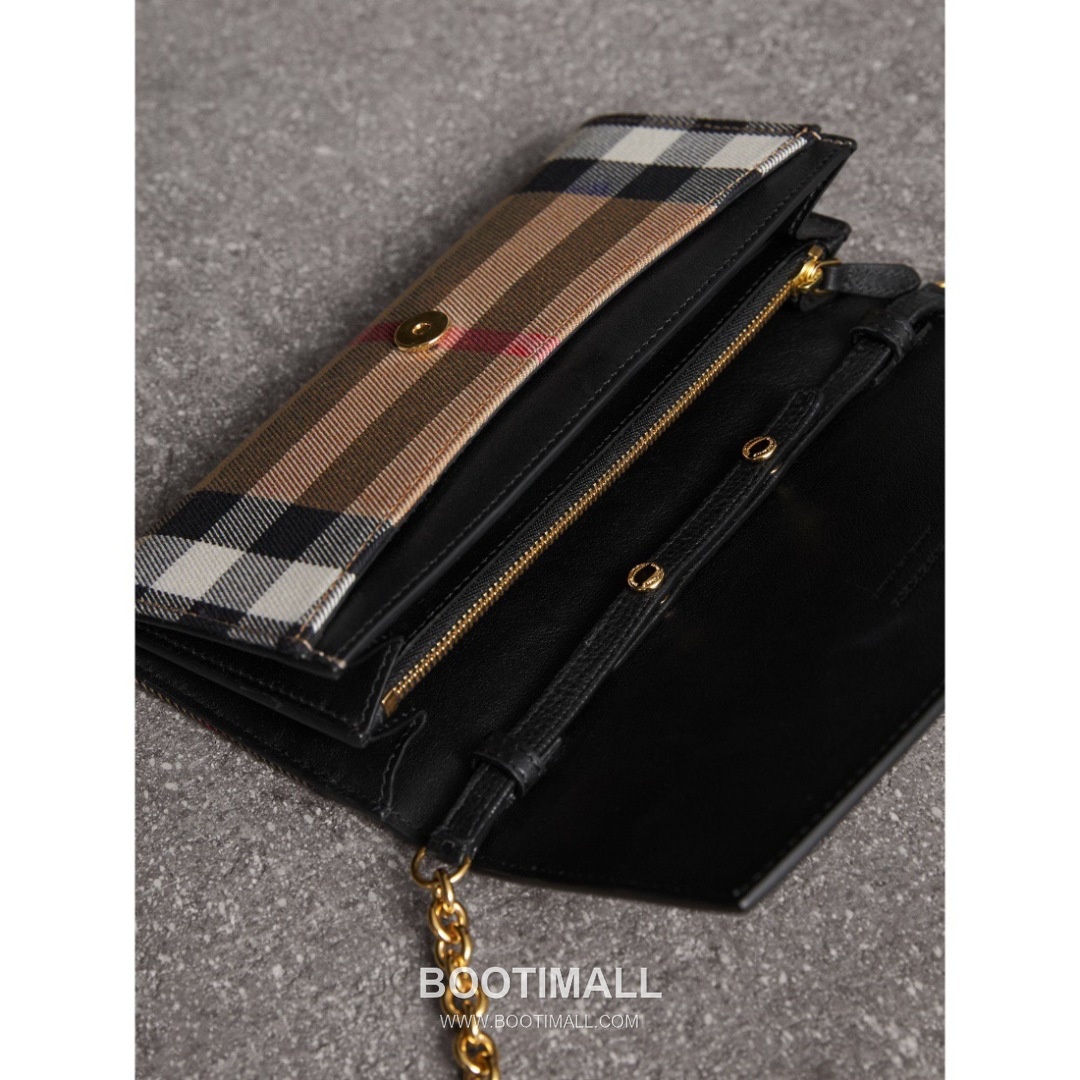 Burberry House Check Chain Wallet 250145 Canvas Beige 버버리 하우스 체크 체인 지갑 250145 캔버스 베이지 21cm 4