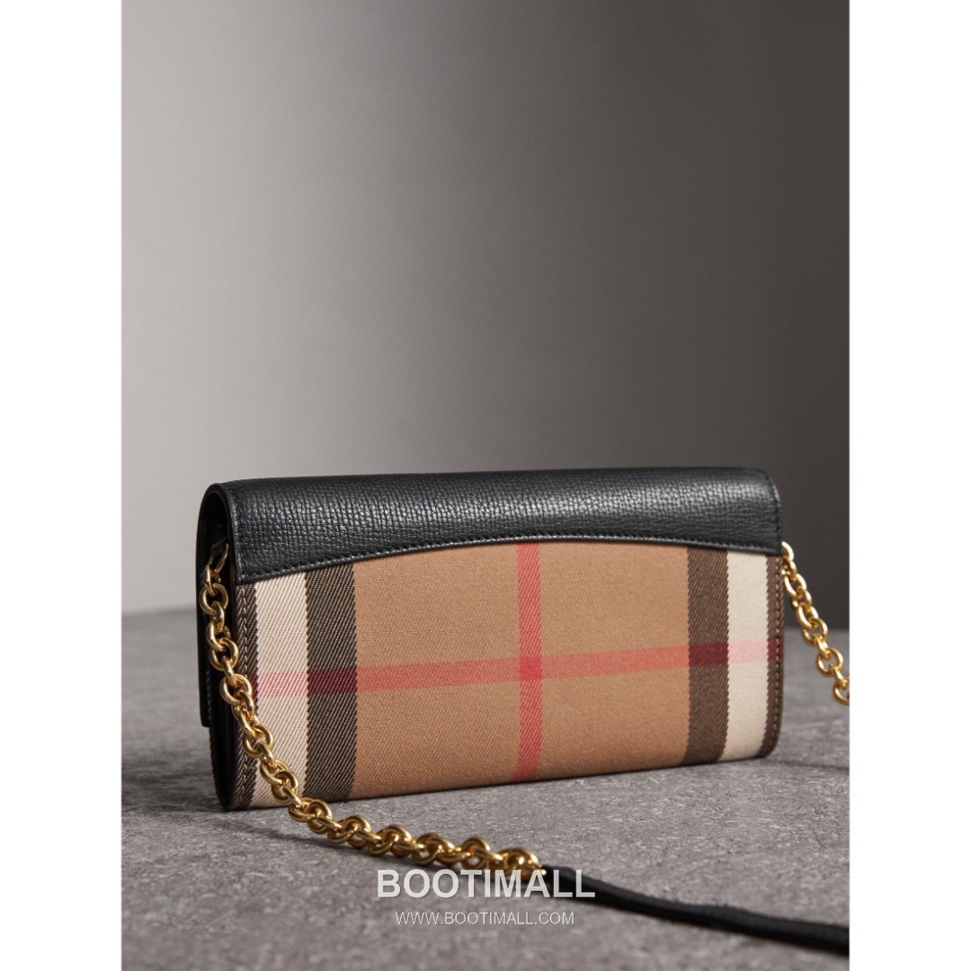 Burberry House Check Chain Wallet 250145 Canvas Beige 버버리 하우스 체크 체인 지갑 250145 캔버스 베이지 21cm 5