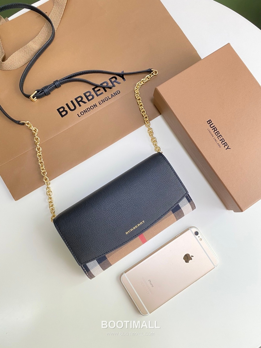 Burberry House Check Chain Wallet 250145 Canvas Beige 버버리 하우스 체크 체인 지갑 250145 캔버스 베이지 21cm 7