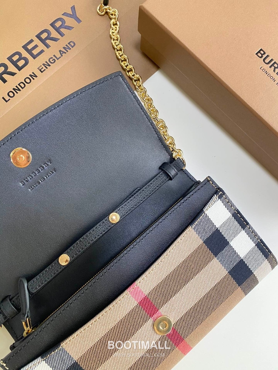 Burberry House Check Chain Wallet 250145 Canvas Beige 버버리 하우스 체크 체인 지갑 250145 캔버스 베이지 21cm 10