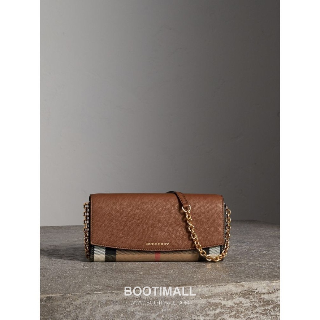 Burberry House Check Chain Wallet 250145 Canvas Beige 버버리 하우스 체크 체인 지갑 250145 캔버스 베이지 21cm 3