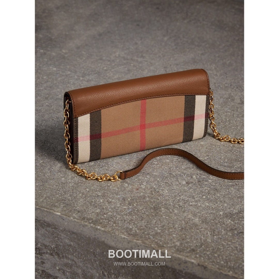 Burberry House Check Chain Wallet 250145 Canvas Beige 버버리 하우스 체크 체인 지갑 250145 캔버스 베이지 21cm 5