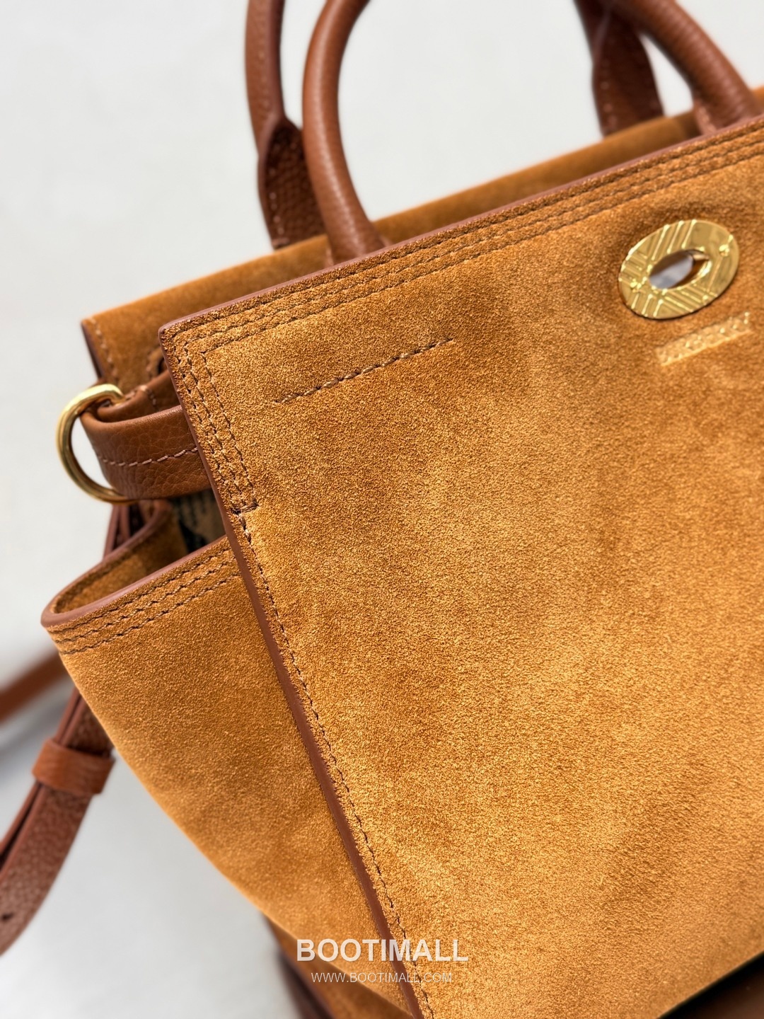 Burberry Cotswolds Tote Suede Leather Beige Bag 버버리 코츠월즈 토트 349168 스웨이드 레더 베이지 25cm 12