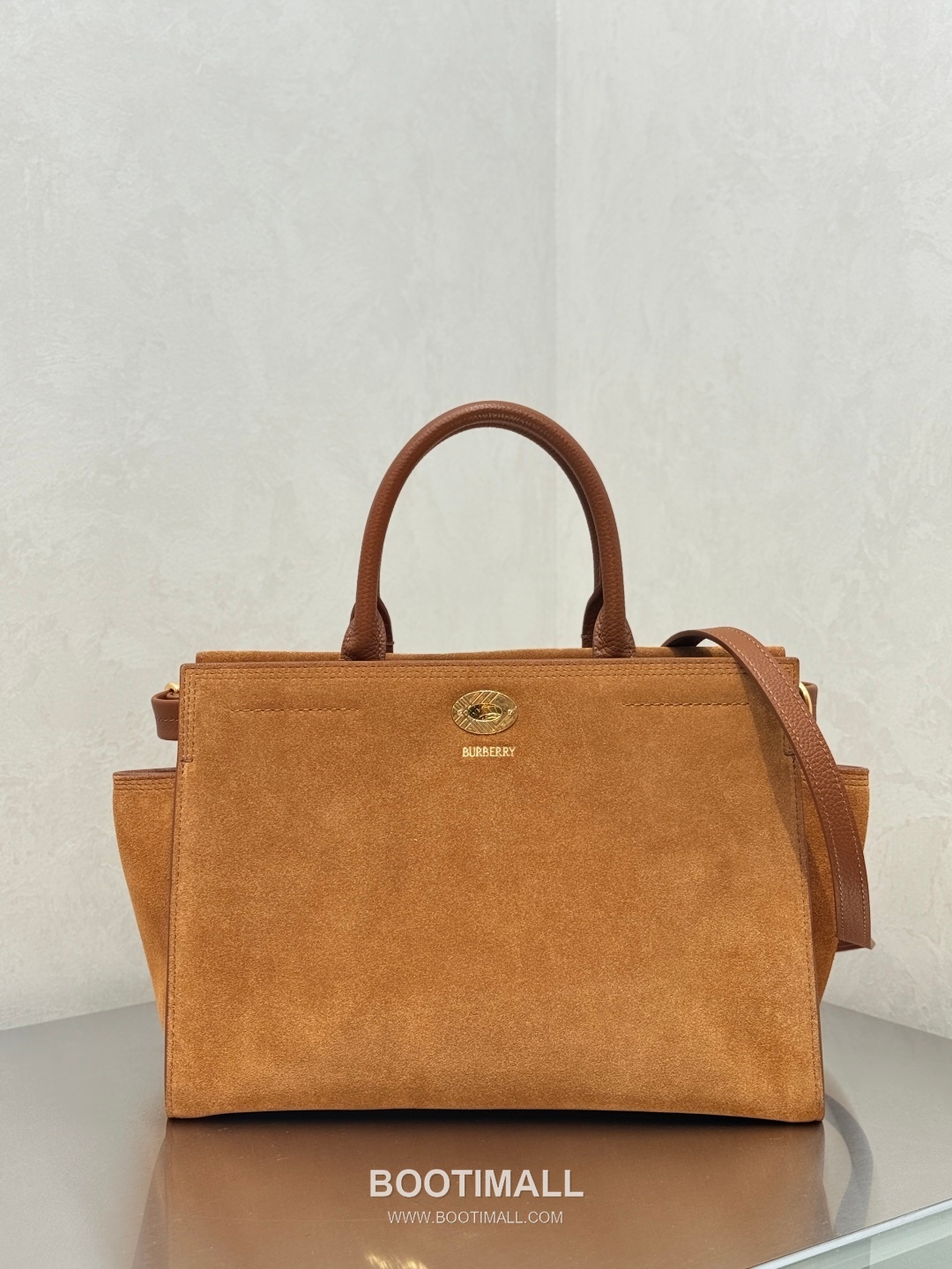 Burberry Cotswolds Tote Suede Leather Beige Bag 버버리 코츠월즈 토트 343173 스웨이드 레더 베이지 31cm 7